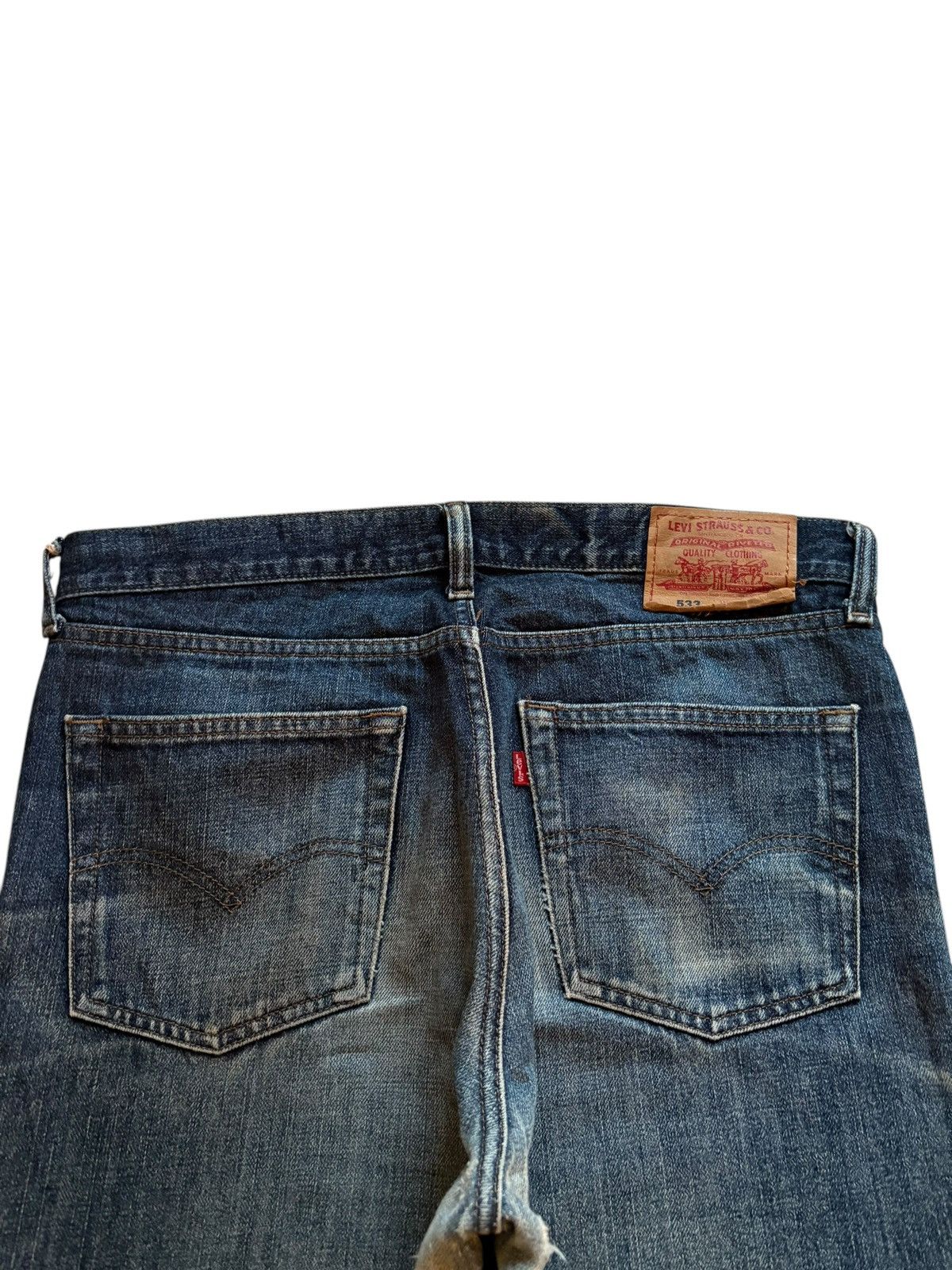 Levi's Vintage 90s Levis 533 Mud Wash Distressed Loose Baggy Jeans Size US 35 - 8 Thumbnail