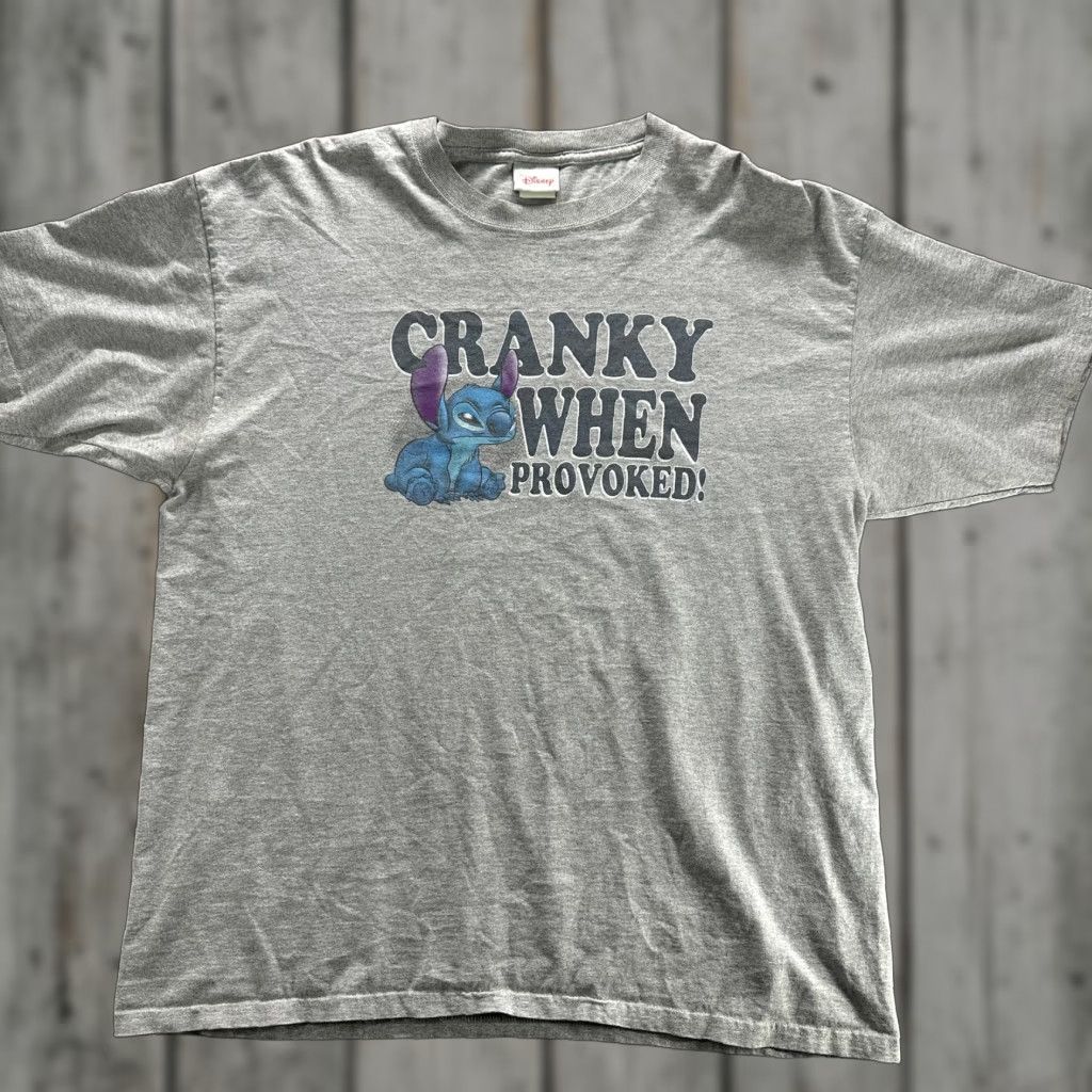 Disney Disney Shirt Mens 2XL Gray Cranky When Provoked Graphic Tee Lilo & Stitch Size US XXL / EU 58 / 5 - 1 Thumbnail