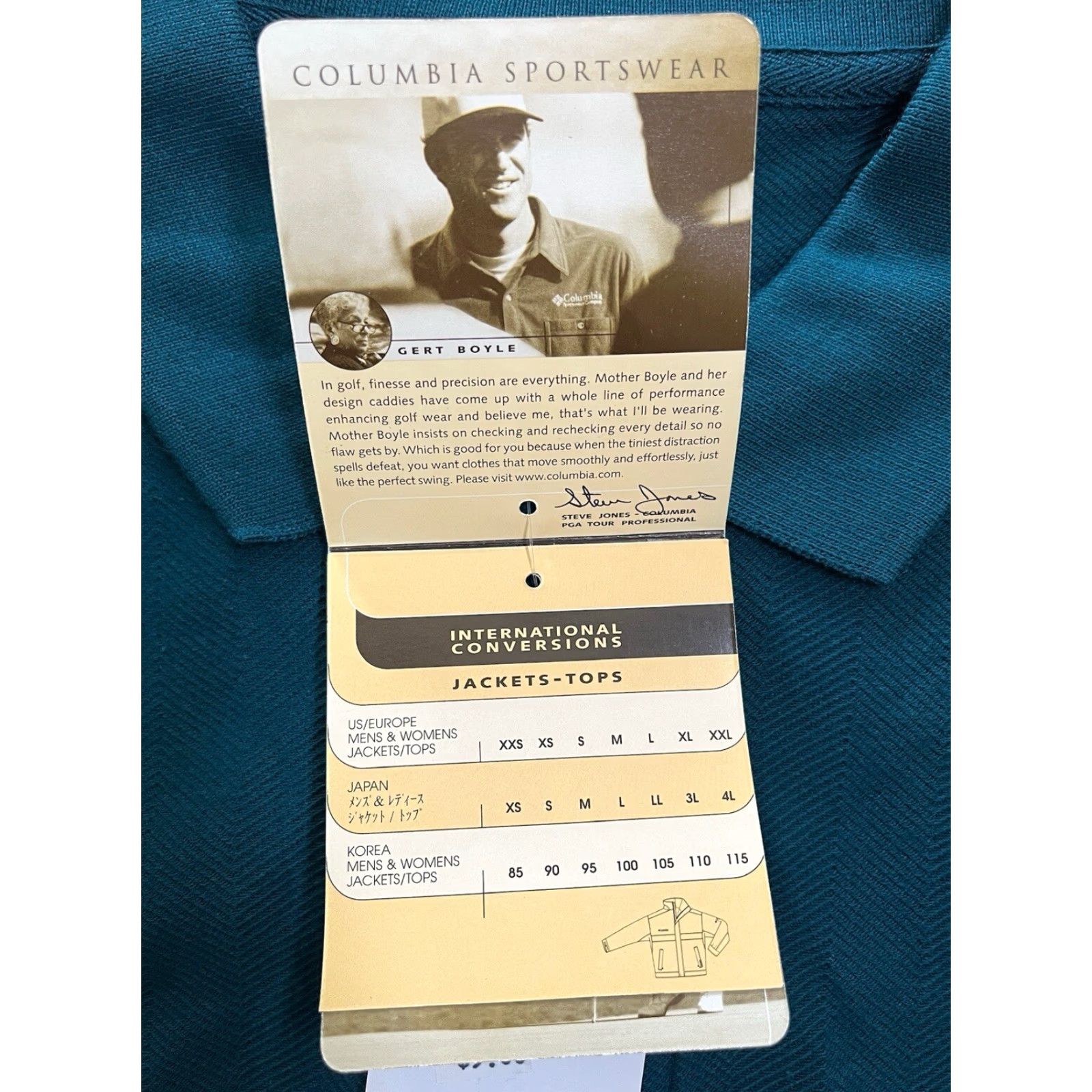 Vintage VINTAGE Columbia Polo Golf Shirt Mens XL 90s NWT Deadstock Peacock Blue Navy Logo Short Sleeve"} Size US XL / EU 56 / 4 - 3 Thumbnail