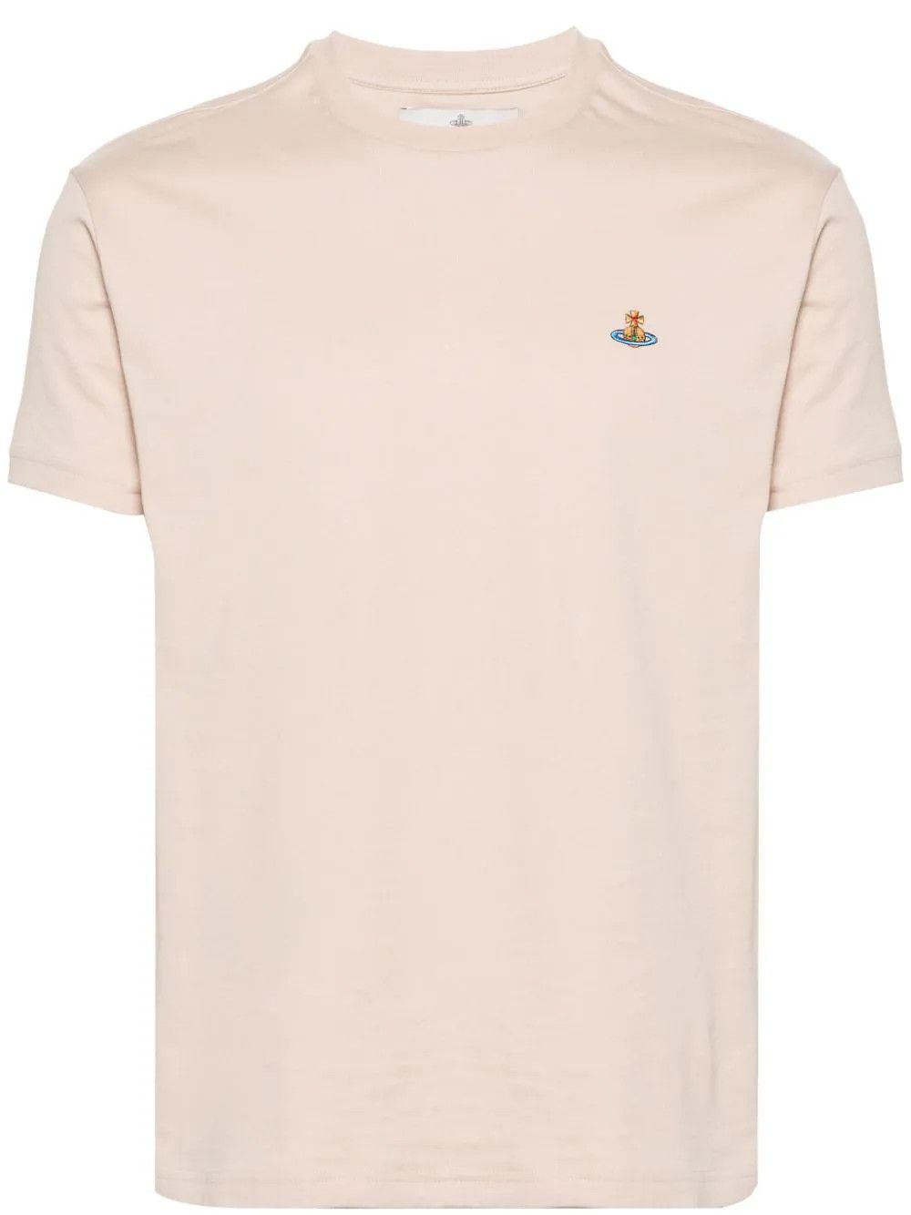 Vivienne Westwood o1s22i1n0924 Orb Logo Classic T-Shirt in Beige Size L / US 10 / IT 46 - 1 Thumbnail