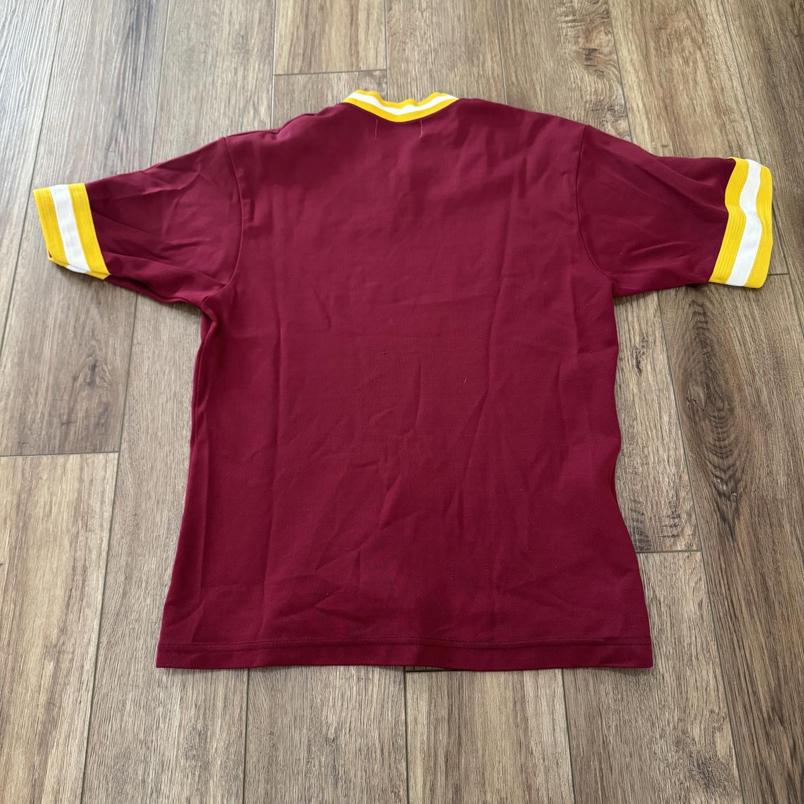 Other Vintage 70s 80s Spanjian Blank V Neck Maroon Shirt Size US M / EU 48-50 / 2 - 5 Thumbnail