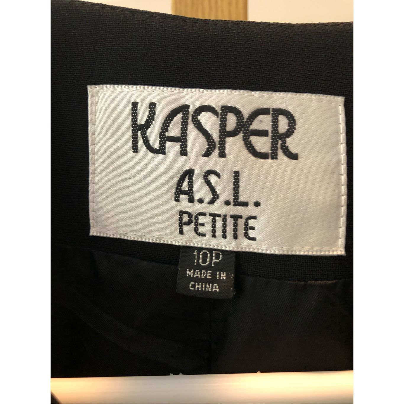 Other Kasper A.S.L. Women’s Black Lace Trim Button Up Elegant Suit Size L / US 10 / IT 46 - 6 Thumbnail