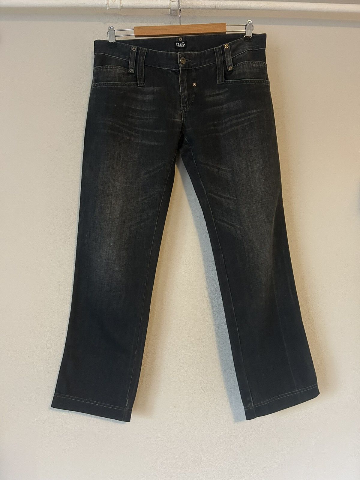 D&G Straight Fit Faded Denim Jeans