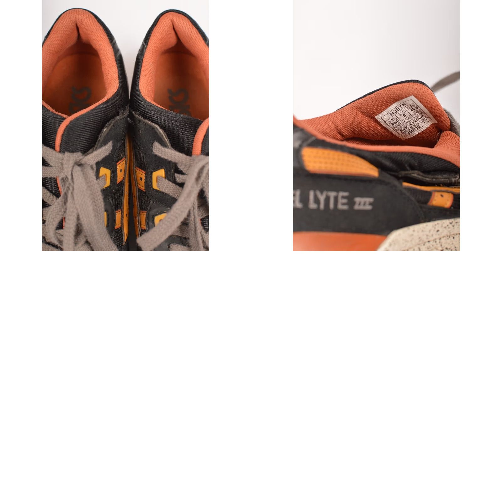 Asics ASICS Gel Lyte III Black Tan H307N Sneakers Trainers US 8 Men's Sneaker Black Tan 8 Mens Size US 8 / EU 41 - 8 Thumbnail