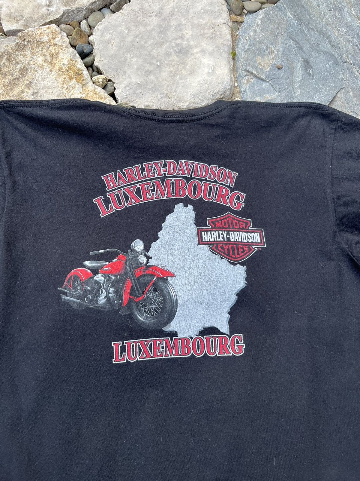 Harley Davidson × Vintage Vintage Harley-Davidson Luxembourg girl lady spark plug tee Size US L / EU 52-54 / 3 - 16 Thumbnail