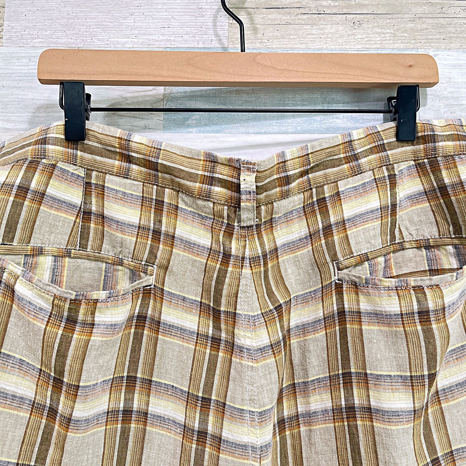 Tommy Bahama Tommy Bahama Relax 11" Linen Leisure Shorts Brown Plaid 42 Size US 42 / EU 58 - 5 Thumbnail
