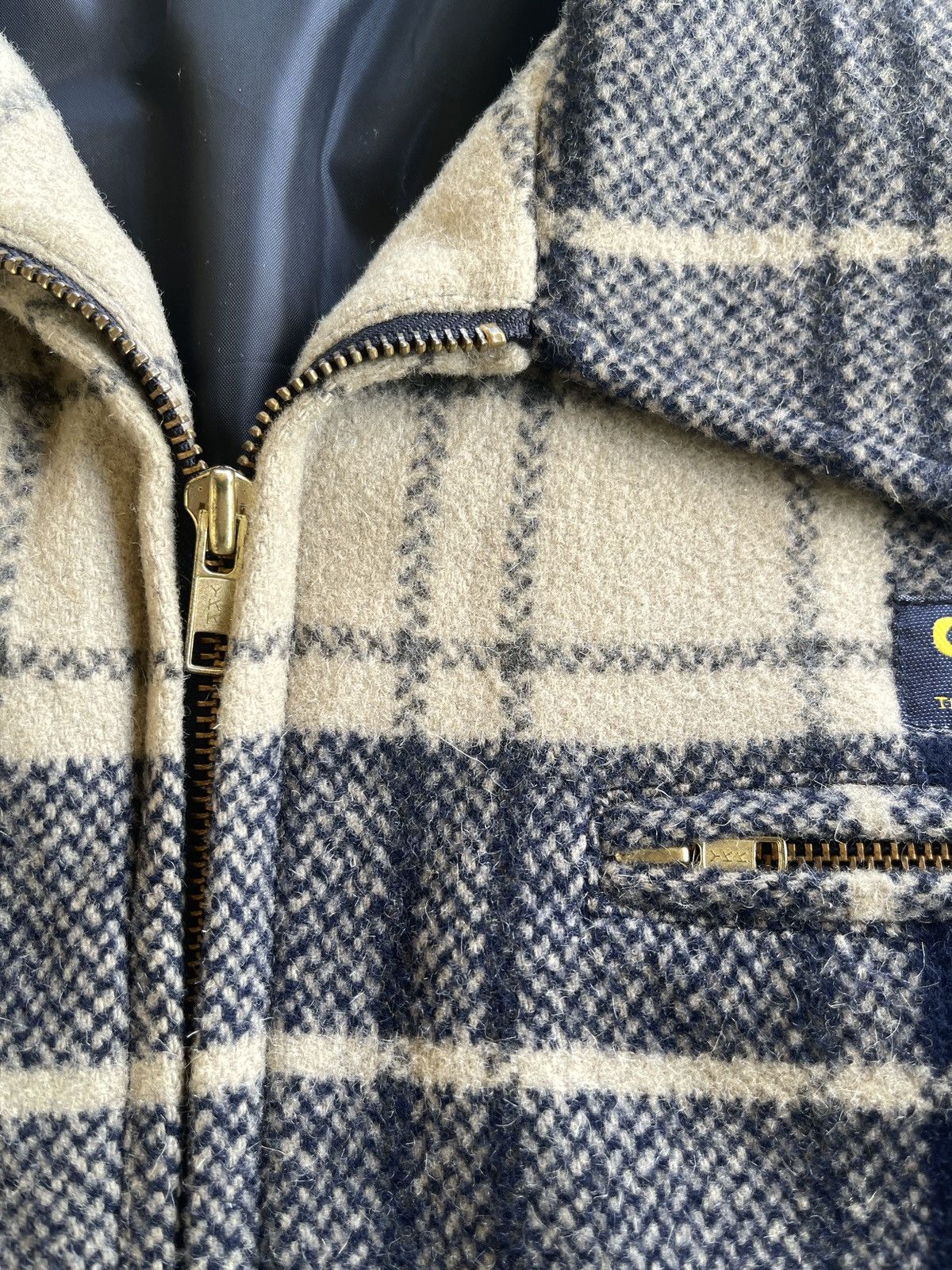 Japanese Brand Oshkosh Classic Wool Plaid Zipper Jacket Size US M / EU 48-50 / 2 - 9 Thumbnail