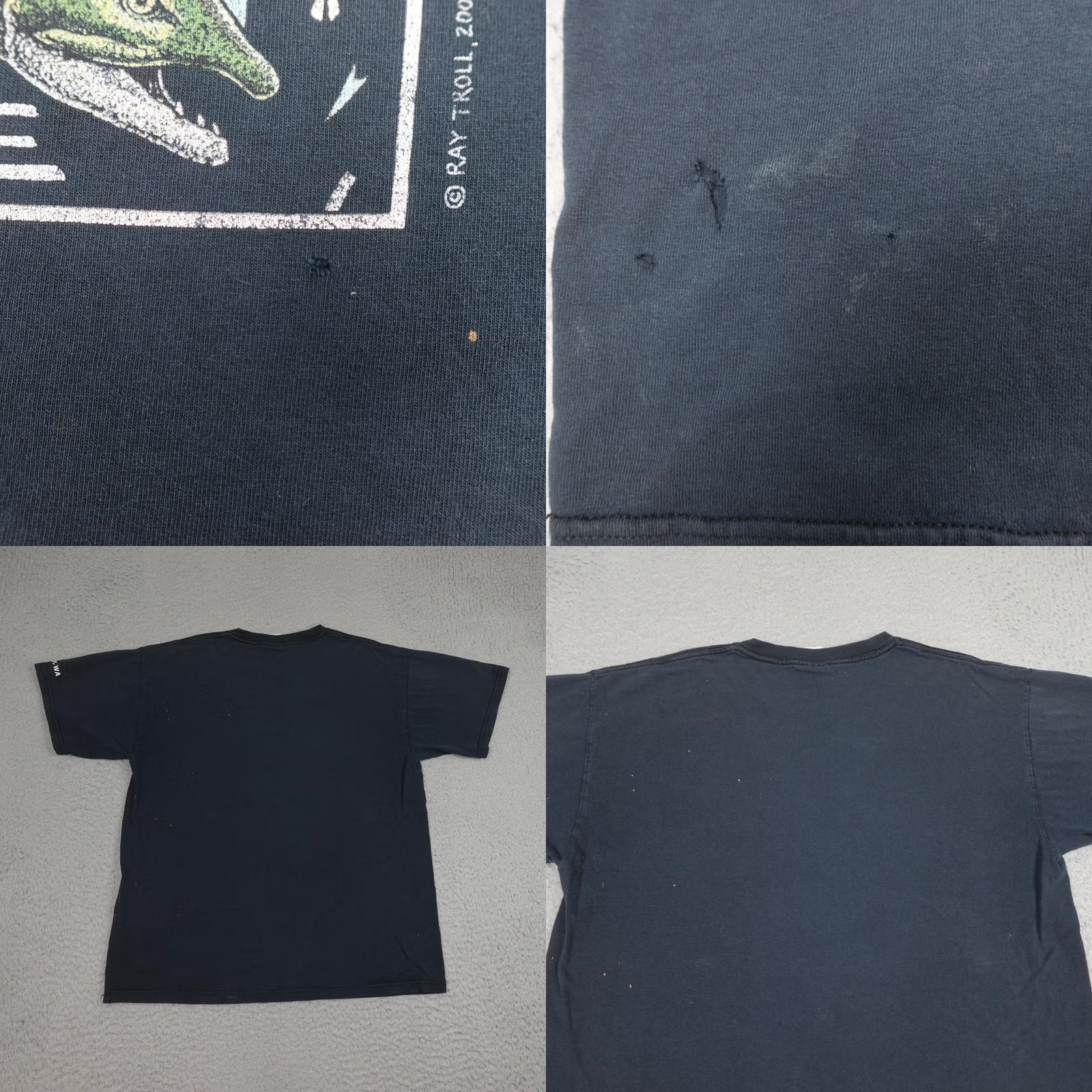 Gildan VINTAGE Ray Troll Spawn Till You Die Shirt Mens Large Black Graphic 2000s Size US L / EU 52-54 / 3 - 8 Thumbnail