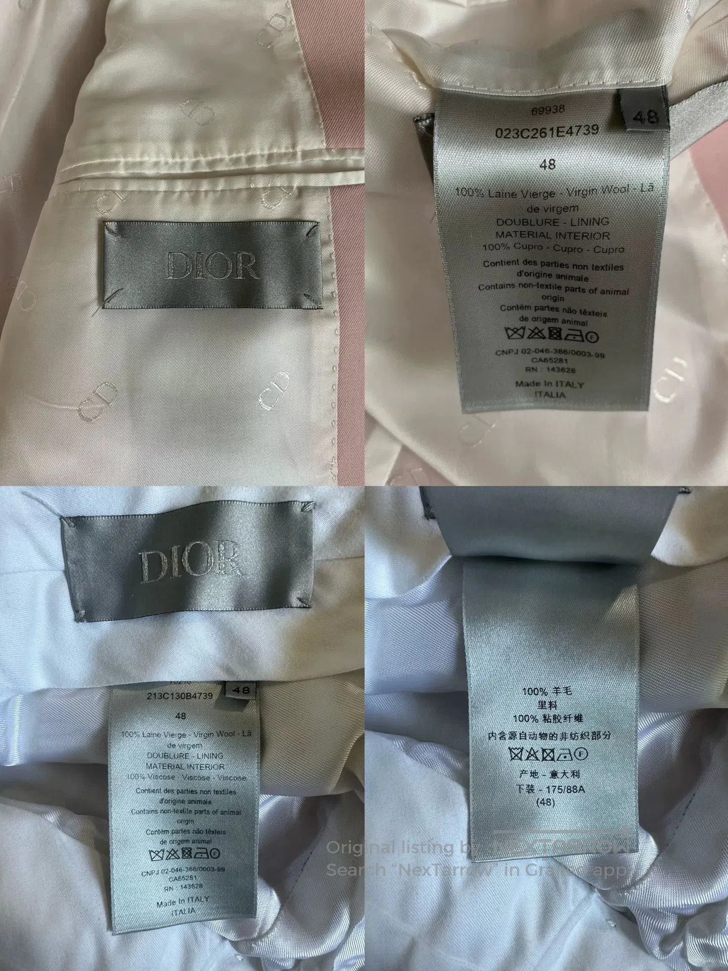 Dior Dior 22SS Pink Wool Suit Set. Size US M / EU 48-50 / 2 - 6 Thumbnail
