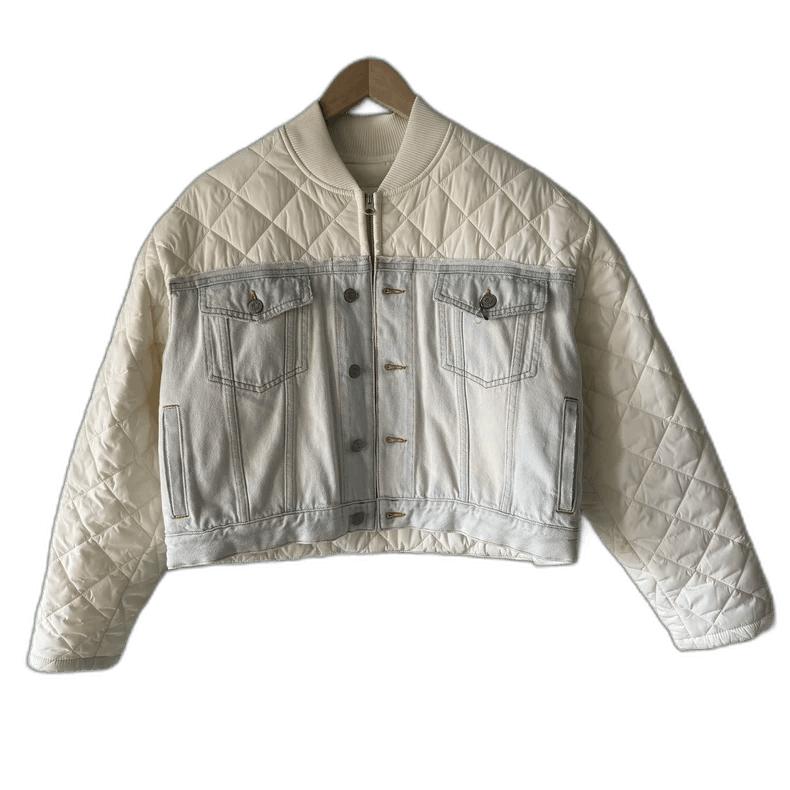 Maison Margiela Maison Margiela White Denim Patchwork Jacket - dmc Size M / US 6-8 / IT 42-44 - 1 Thumbnail