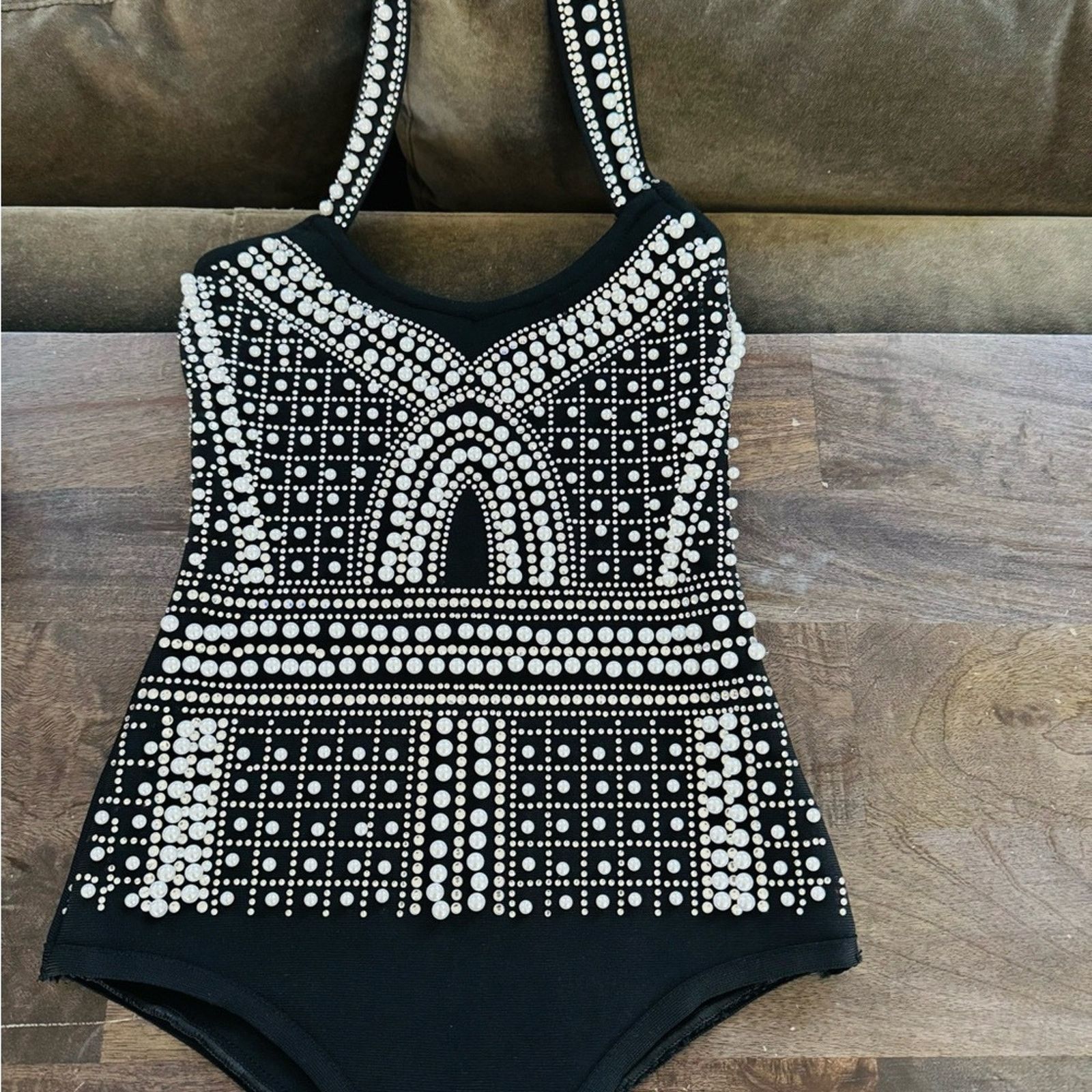 Other New Black and Pearl Halter bodysuit size XS Size XS / US 0-2 / IT 36-38 - 6 Thumbnail