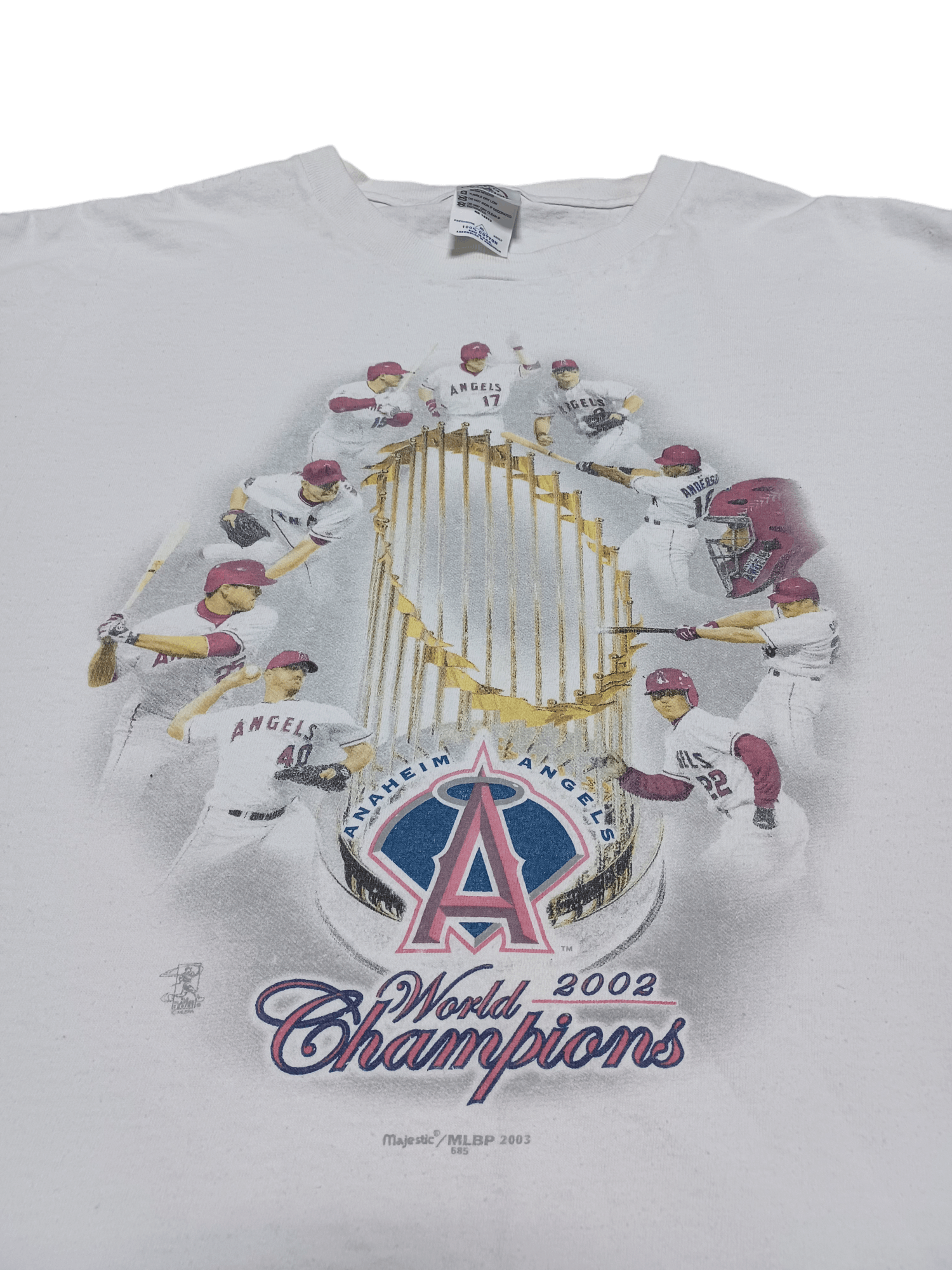 Delta ANAHEIM ANGELS CHAMPIONS 2002 DELTA X MAJESTIC VINTAGE TEE Size US XL / EU 56 / 4 - 3 Thumbnail