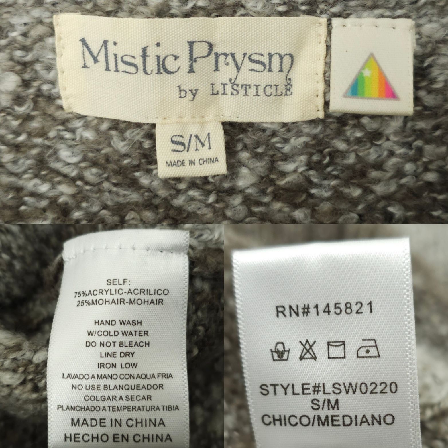 Other Listicle MIstic Prysm Ombre Striped Tunic Sweater Women S/M Size S / US 4 / IT 40 - 8 Thumbnail