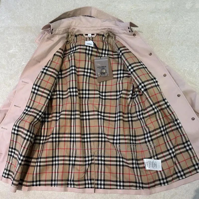 Burberry Burberry Pink Cotton Women's Trench Coat. Size M / US 6-8 / IT 42-44 - 4 Thumbnail