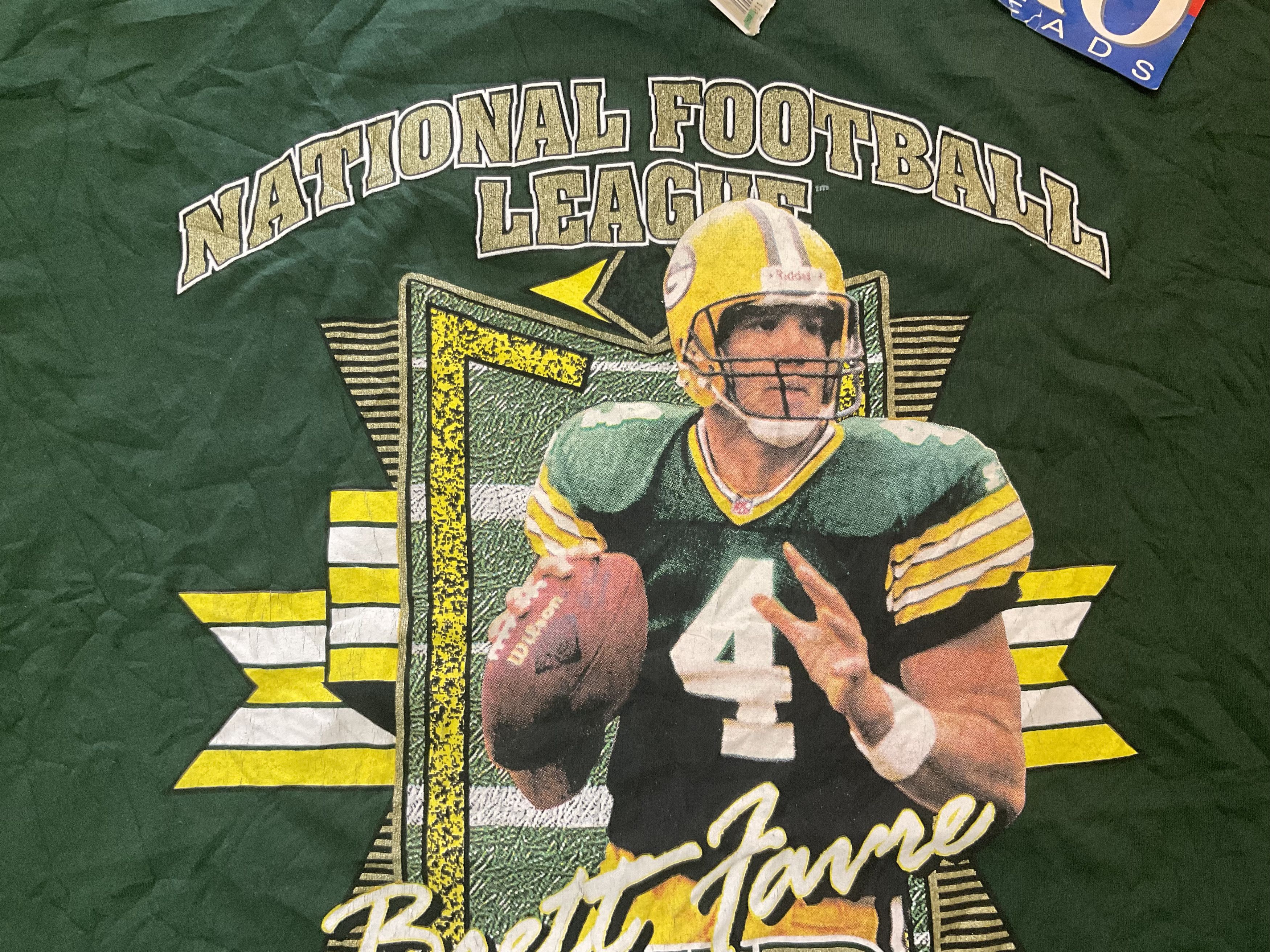 NFL Vintage 1996 MVP Brett Favre NFL Green Bay Packers T-Shirt Size US XXL / EU 58 / 5 - 4 Thumbnail