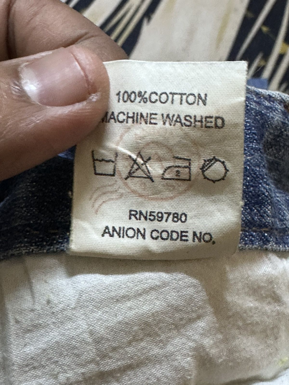 Le Grande Bleu (L.G.B.) Vintage Anion Flare Faded paint Spaltter Blinker Denim Size US 30 / EU 46 - 10 Thumbnail
