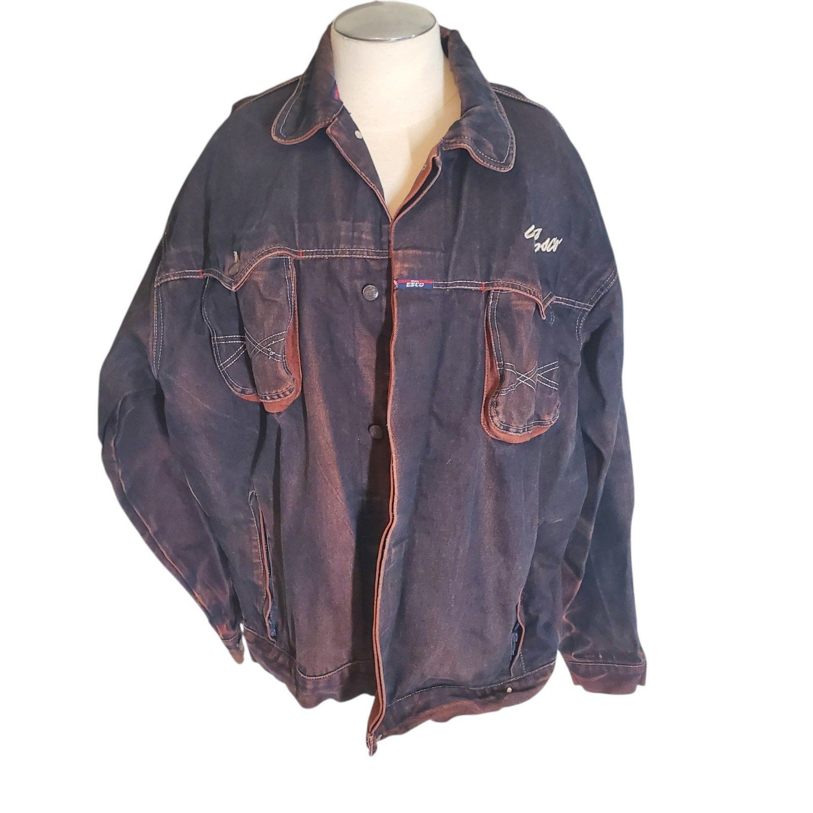 Other Willie+Esco DUNS Mens Vintage Denim Jacket Steetwear Black R Size US XXL / EU 58 / 5 - 1 Thumbnail