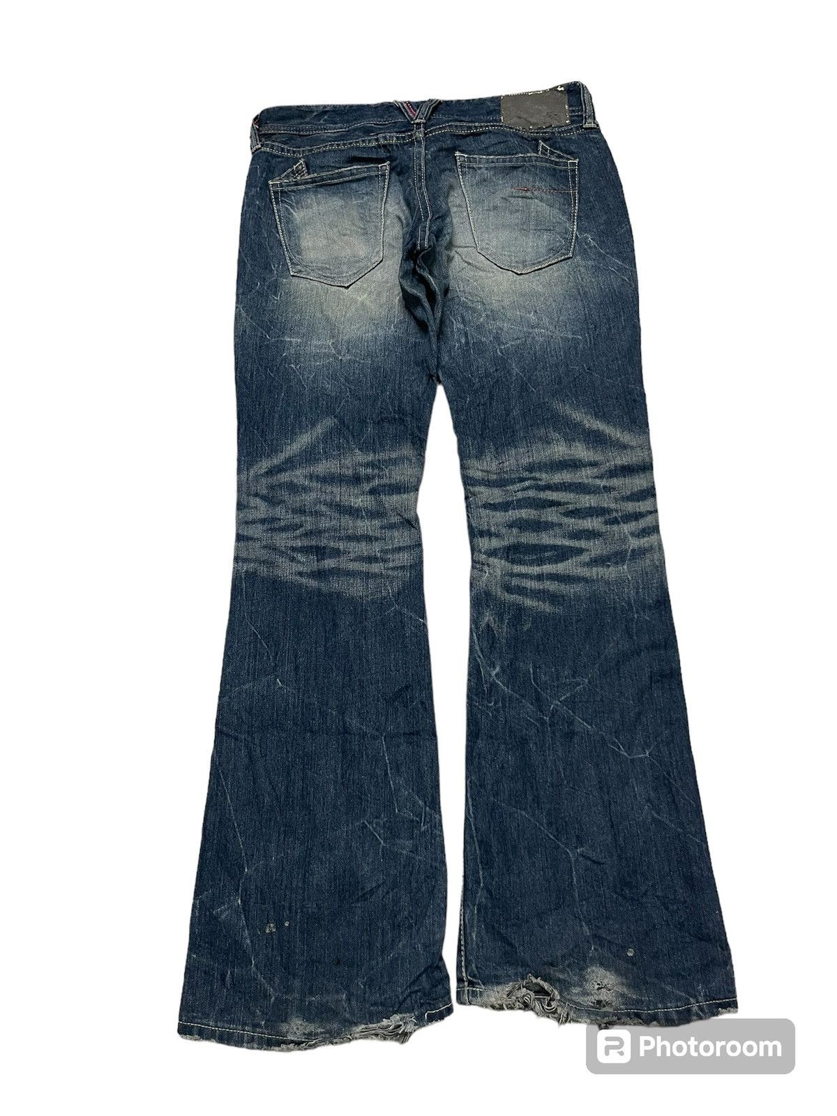 Pre-owned Distressed Denim X If Six Was Nine 2000s Vanquish Flare Pant Design