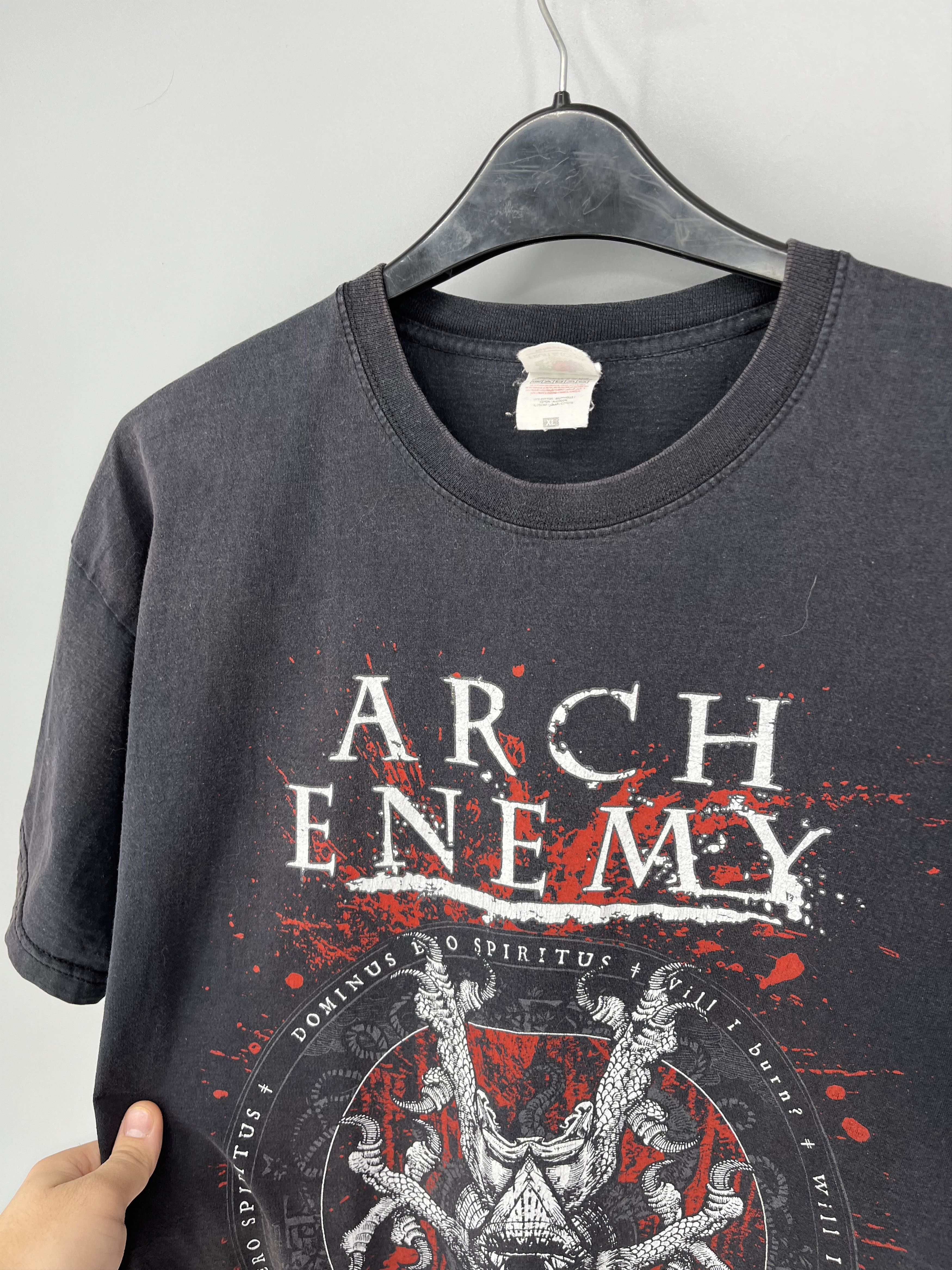 Band Tees × Vintage Vintage Y2K Arch Enemy Band Rock Skeleton Skull Tee Size US XL / EU 56 / 4 - 8 Thumbnail