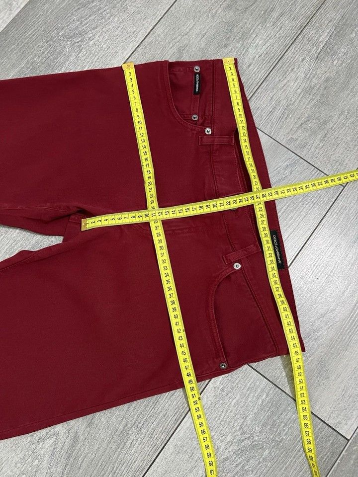 Dolce & Gabbana Women's Jeans Pants Burgundy Size 52