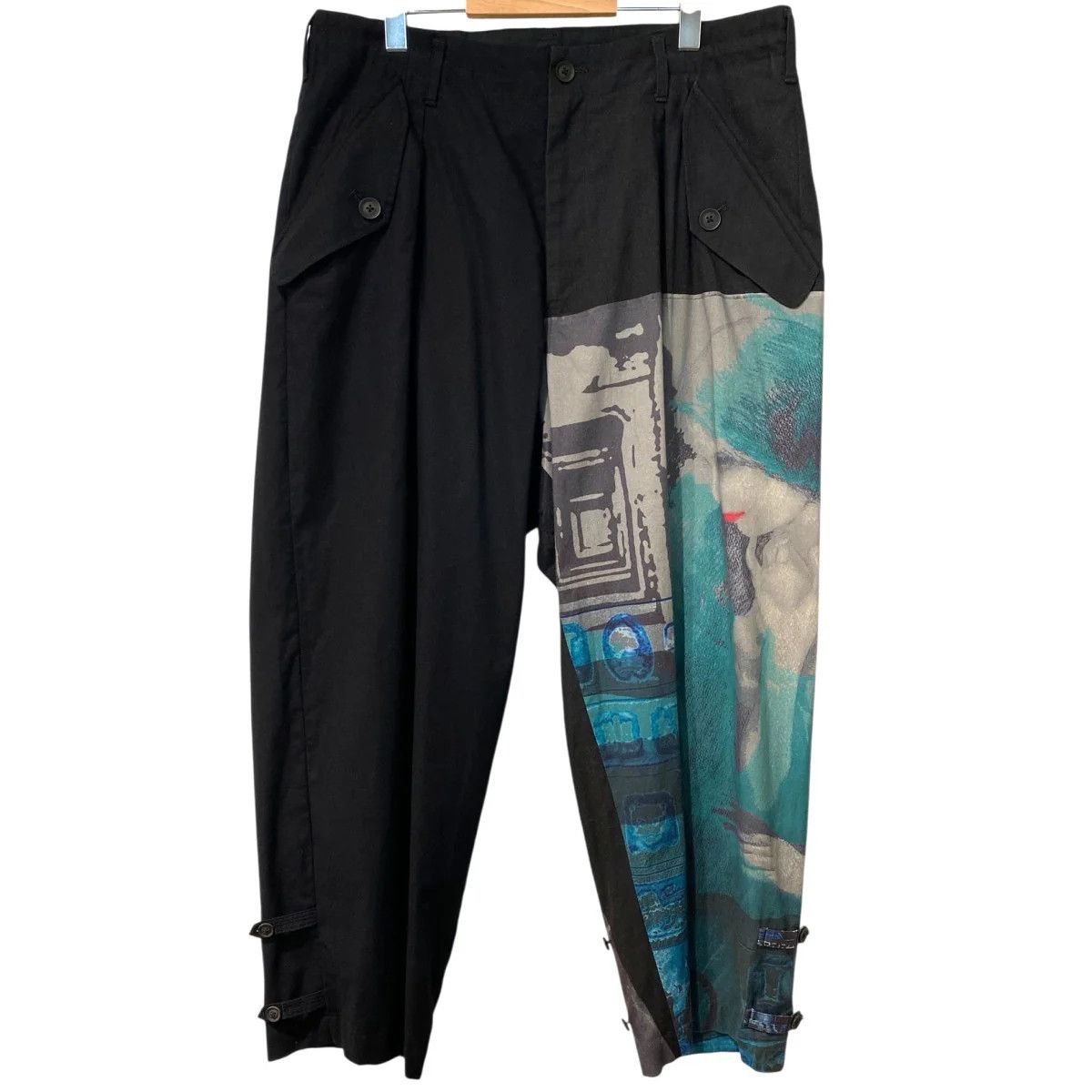 Yohji Yamamoto BLACK Scandal Yohji Yamamoto 20AW Art Design Stretch Pants Size US 36 / EU 52 - 1 Thumbnail