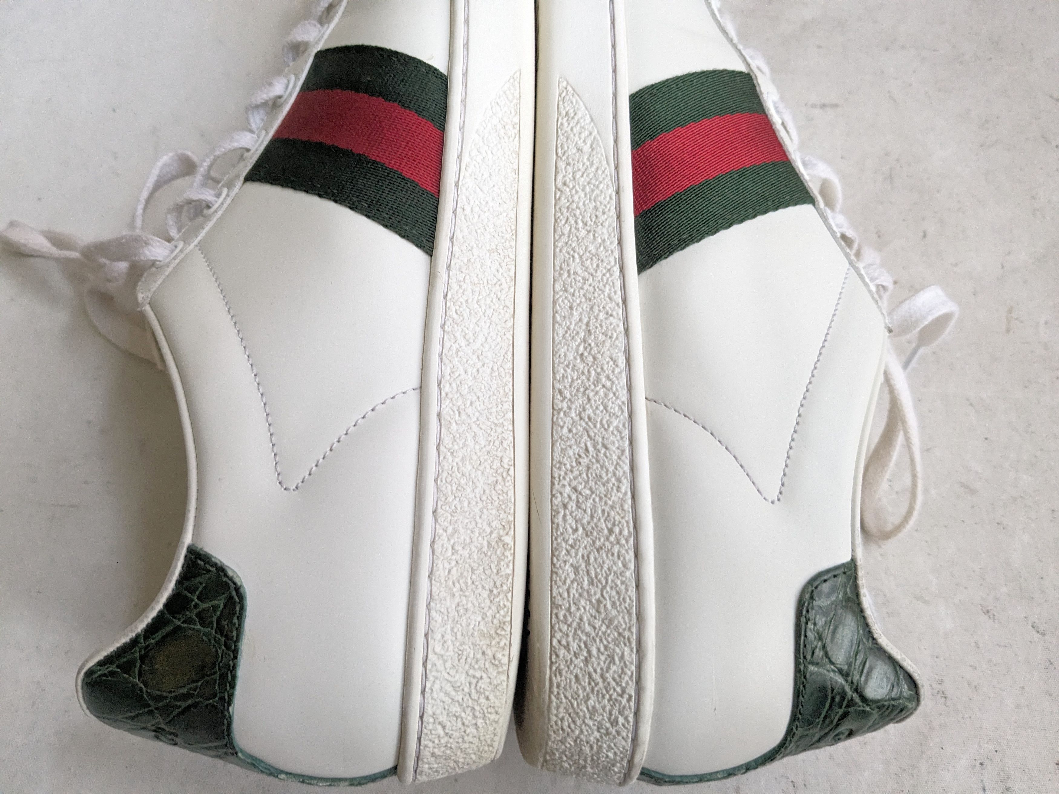 Gucci Gucci Ace Sneakers 7 White Leather Low 386750 Size US 7 / EU 40 - 12 Thumbnail