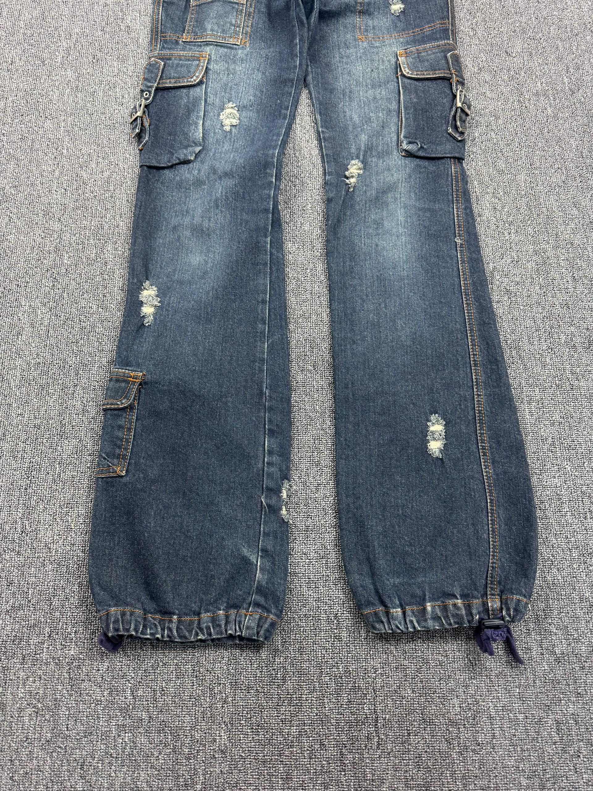 Japanese Brand Wink Wink Distressed Multipocket Denim Jeans Size 26" / US 2 / IT 38 - 4 Thumbnail