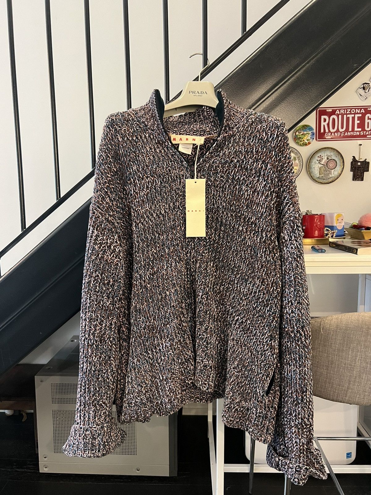 Marni Chenille mix color cardigan