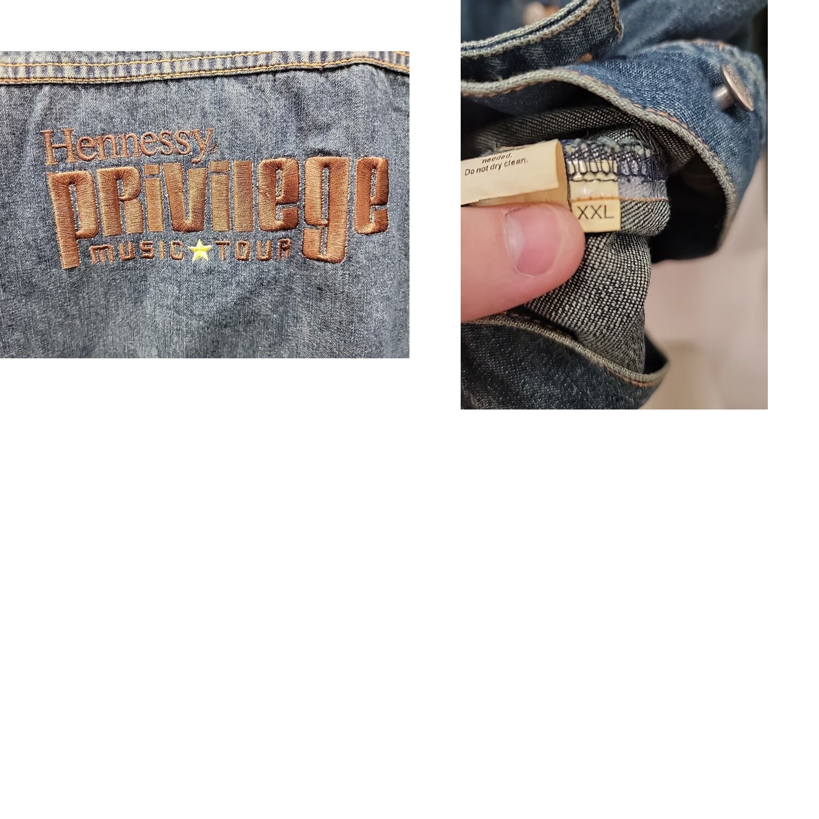 J.Crew VINTAGE J.CREW Denim Jacket 2XL Blue Denim Trucker Jacket Music Tour Mens 2XL Blue Size US XXL / EU 58 / 5 - 8 Thumbnail