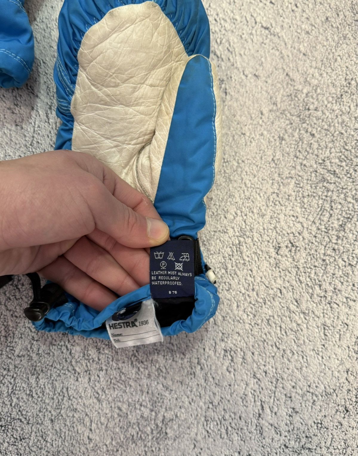 Hestra Hestra Mittens Size 6 Primaloft C-Zone Leather Snow Gloves Size 26 - 7 Thumbnail
