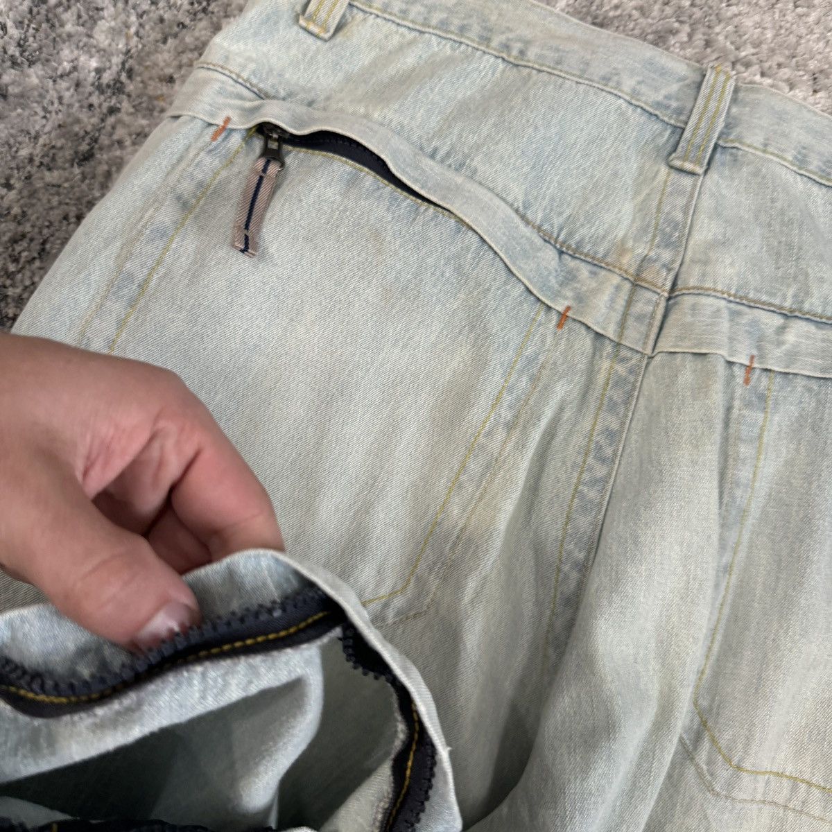 JNCO × Japanese Brand × Vintage Vintage Y2K Royal Blue baggy wide leg light wash JNCO style Size US 38 / EU 54 - 4 Thumbnail