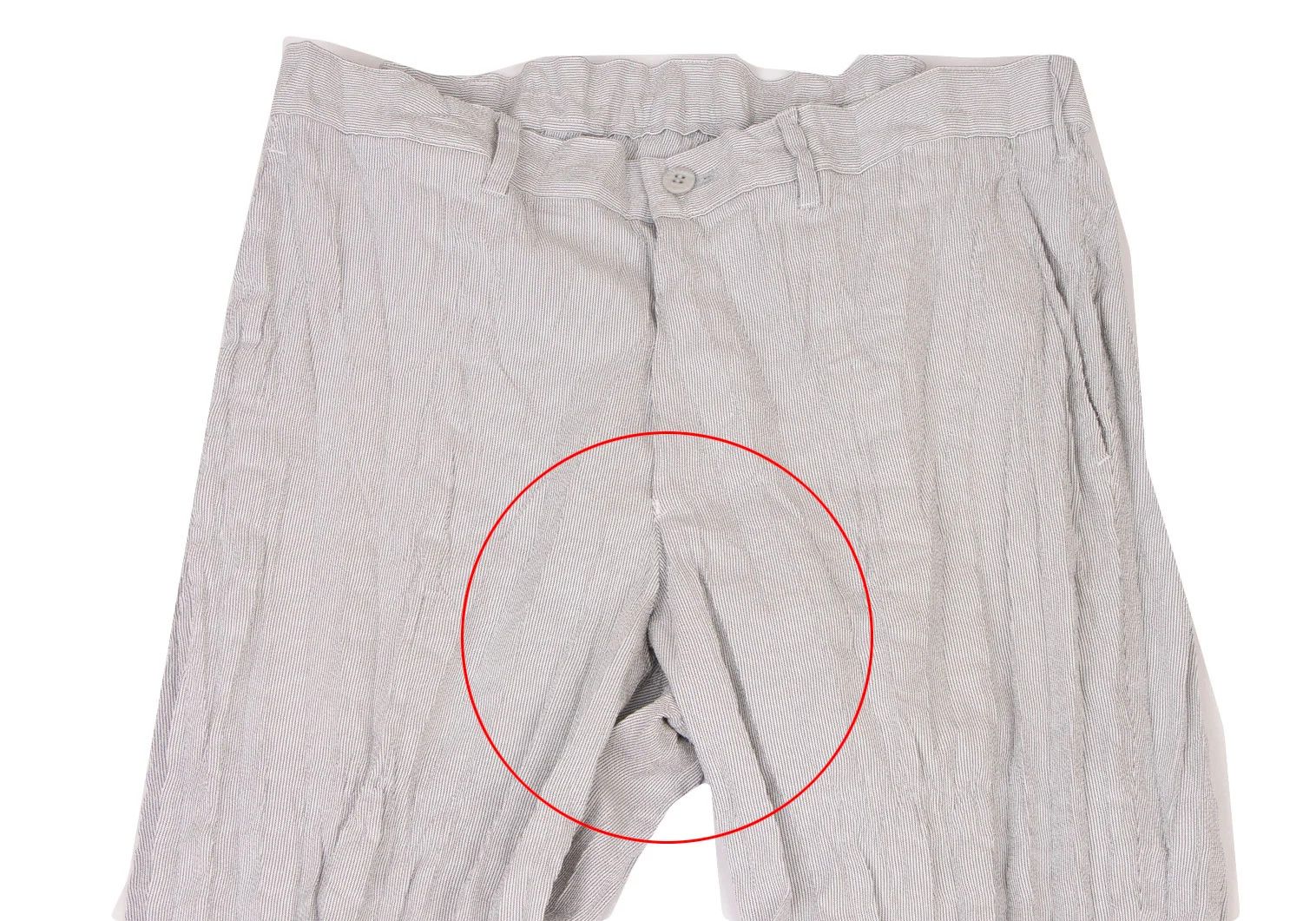 Issey Miyake Pleated Stripe Pants in Gray and White Size US 34 / EU 50 - 2 Thumbnail