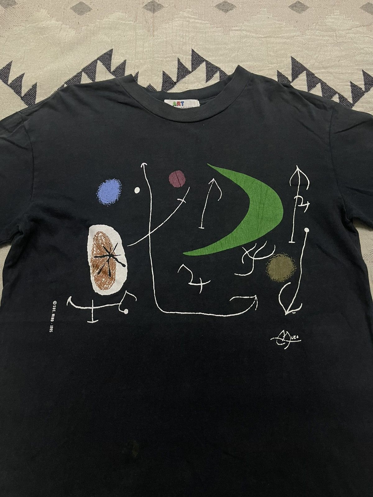 Vintage VINTAGE 1995 SUCC JOAN MIRO ART BLACK TEES FADED Size US M / EU 48-50 / 2 - 6 Thumbnail