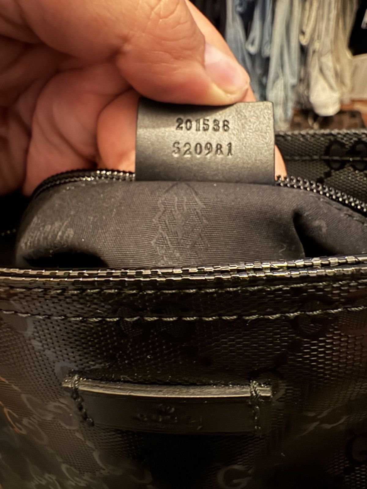 Gucci Gucci Crossbody Bag in Black Coated Canvas Size ONE SIZE - 9 Thumbnail