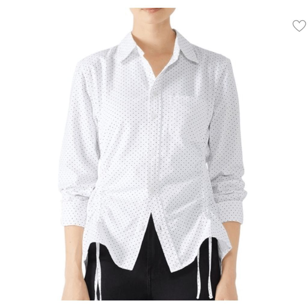 Current/Elliot CURRENT ELLIOT South Canon Polka Dot Button Down Shirt In Wh Size S / US 4 / IT 40 - 1 Thumbnail