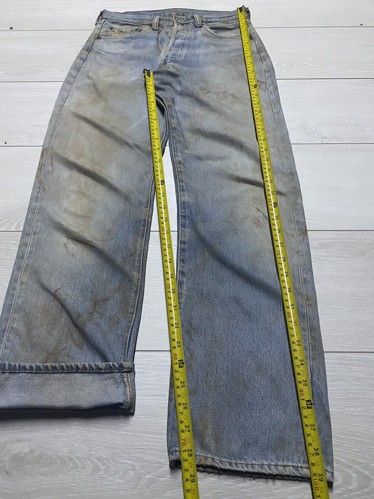 Levi's Levis 501 70s ButtonFly 6 Crazy Mud Wash Rusty Selvedge Size US 28 / EU 44 - 19 Thumbnail