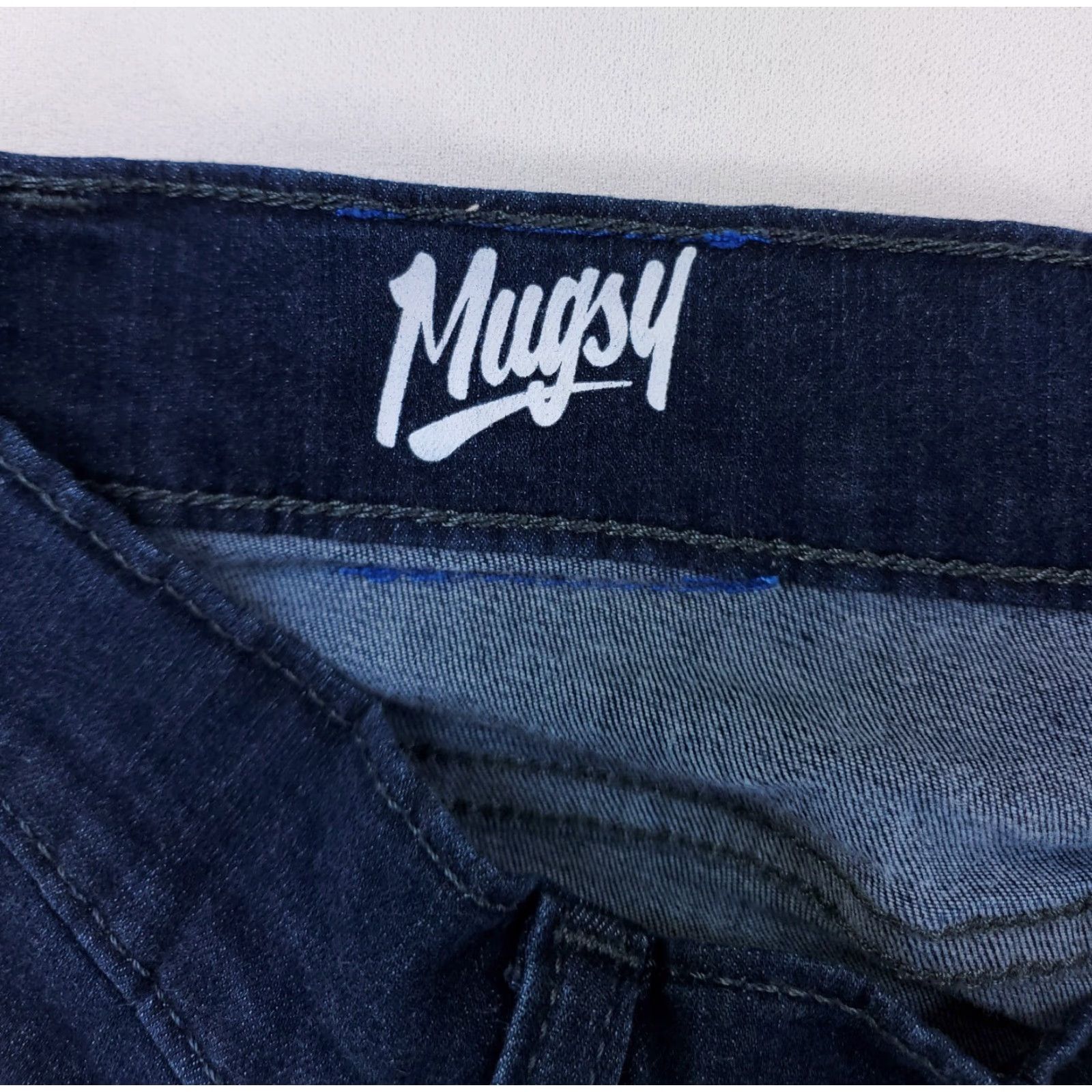 Vintage Mugsy Jeans Fultons Stretch Blue Jeans Straight Mens 34x29 Inseam 29 36x30 (34x29 Actual) Size US 34 / EU 50 - 4 Thumbnail
