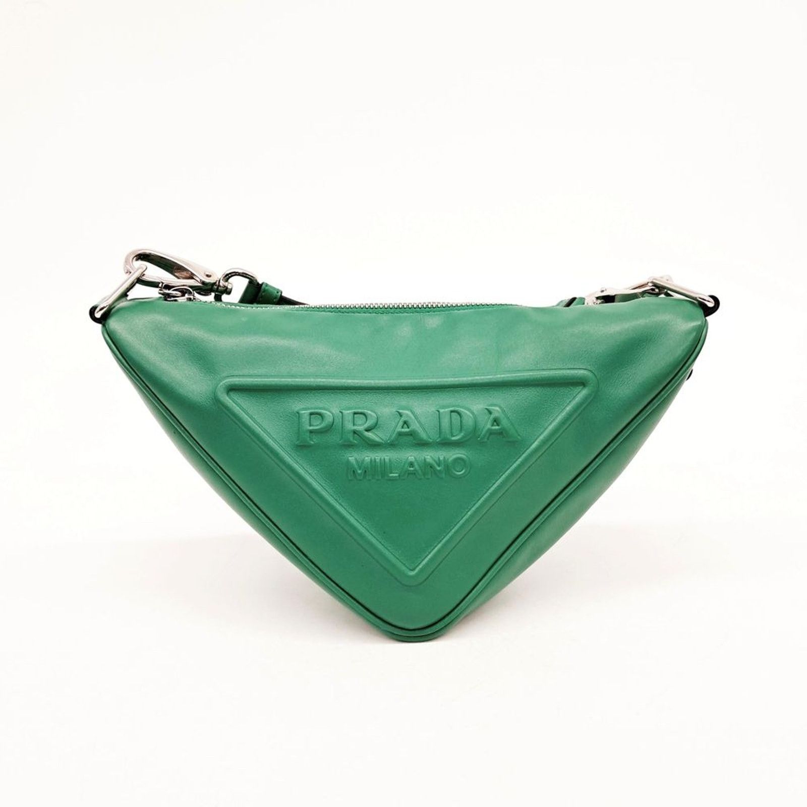 Prada Triangle Shoulder Bag (3235682) in Green, Women's