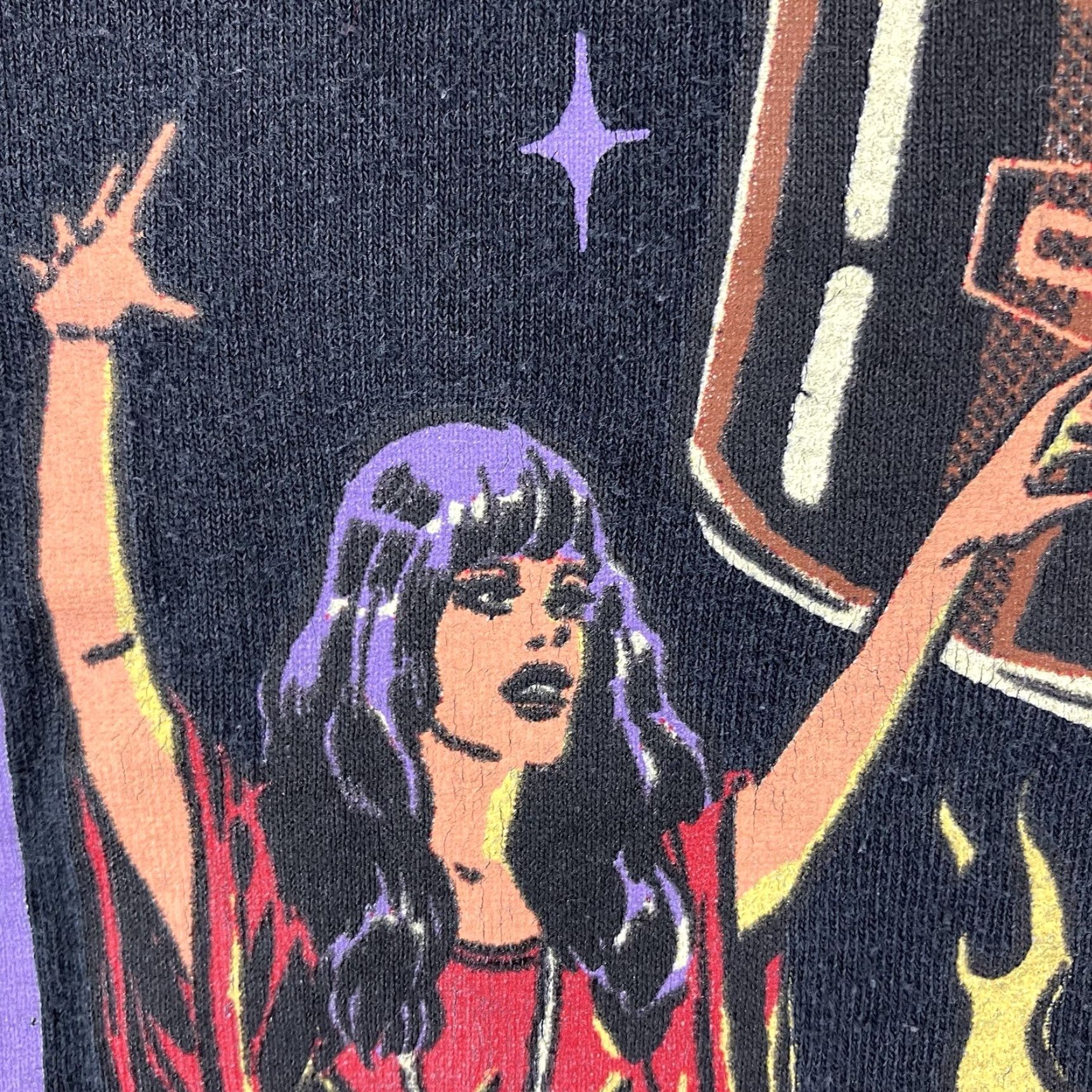 RHODE Steven Rhodes Witches Brew Graphic T-Shirt Women's Medium Faded Black Classic Rock Horror Retro Size M / US 6-8 / IT 42-44 - 6 Thumbnail