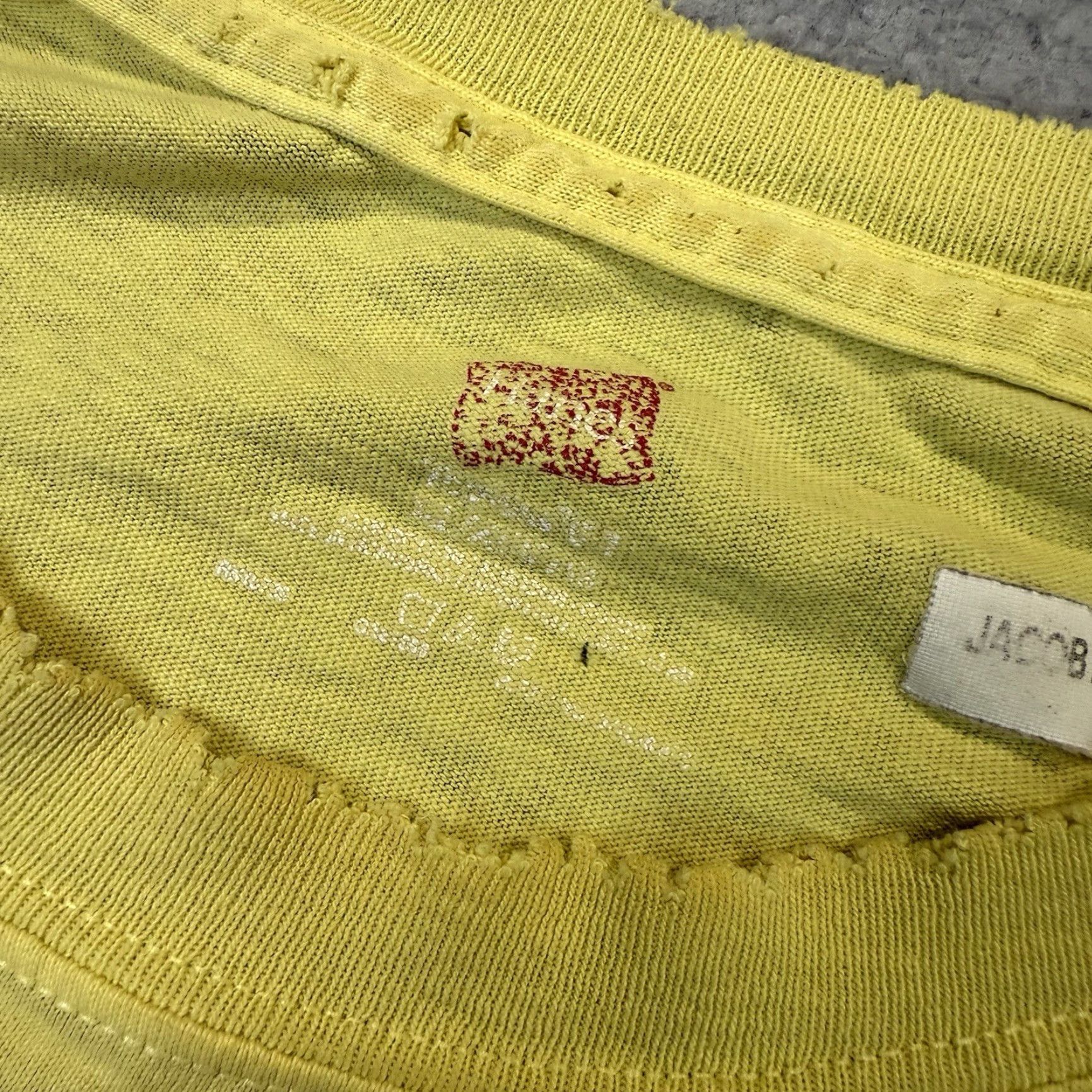Fruit Of The Loom VINTAGE MythBusters Shirt Adult XL Yellow Distressed Rare Discovery Promo TV Size US XL / EU 56 / 4 - 5 Thumbnail