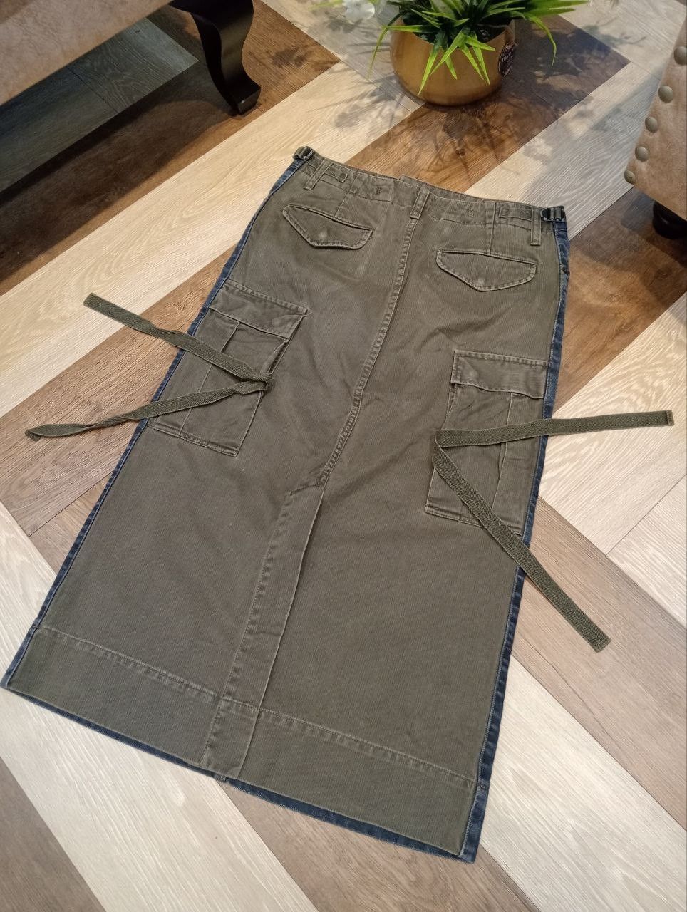 Maison MIHARA YASUHIRO RARE MIHARAYASUHIRO DENIM + CARGO MIDI SKIRT Size 30" / US 8 / IT 44 - 5 Thumbnail