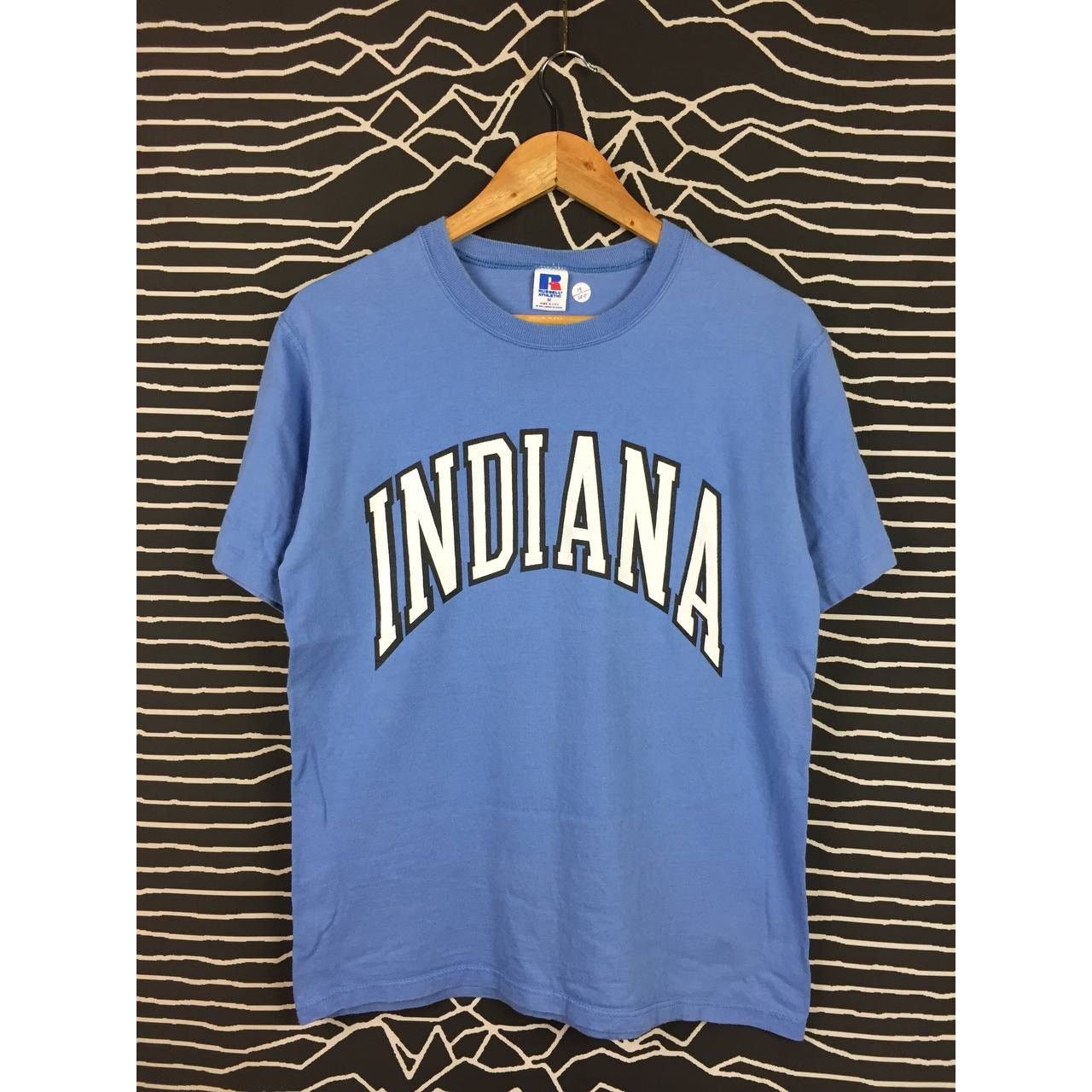 Russell Athletic × Vintage Vtg Russell Athletic Indiana Spell Out Logo Made In Usa Tee Size US M / EU 48-50 / 2 - 1 Thumbnail