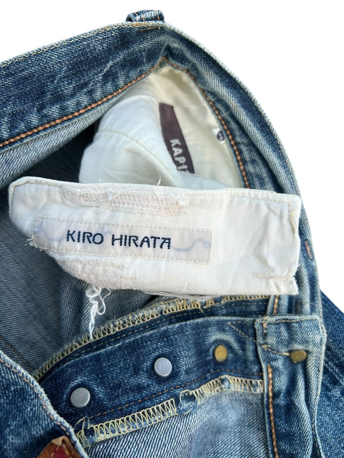 Kapital KAPITAL KIRO HIRATA SELVEDGE DISTRESSED DENIM JEANS Size US 34 / EU 50 - 7 Thumbnail