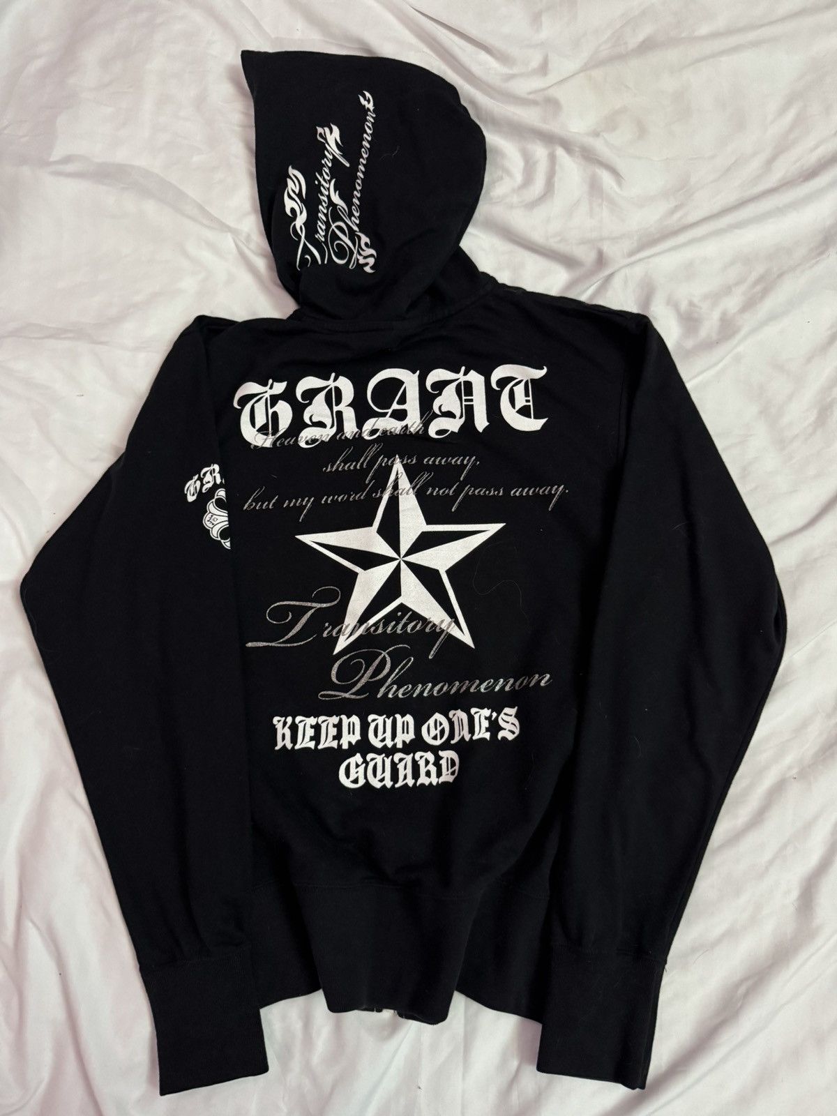 If Six Was Nine 2000s Archival Craft Devine Retribution Zip Up Hoodie Size US L / EU 52-54 / 3 - 1 Thumbnail
