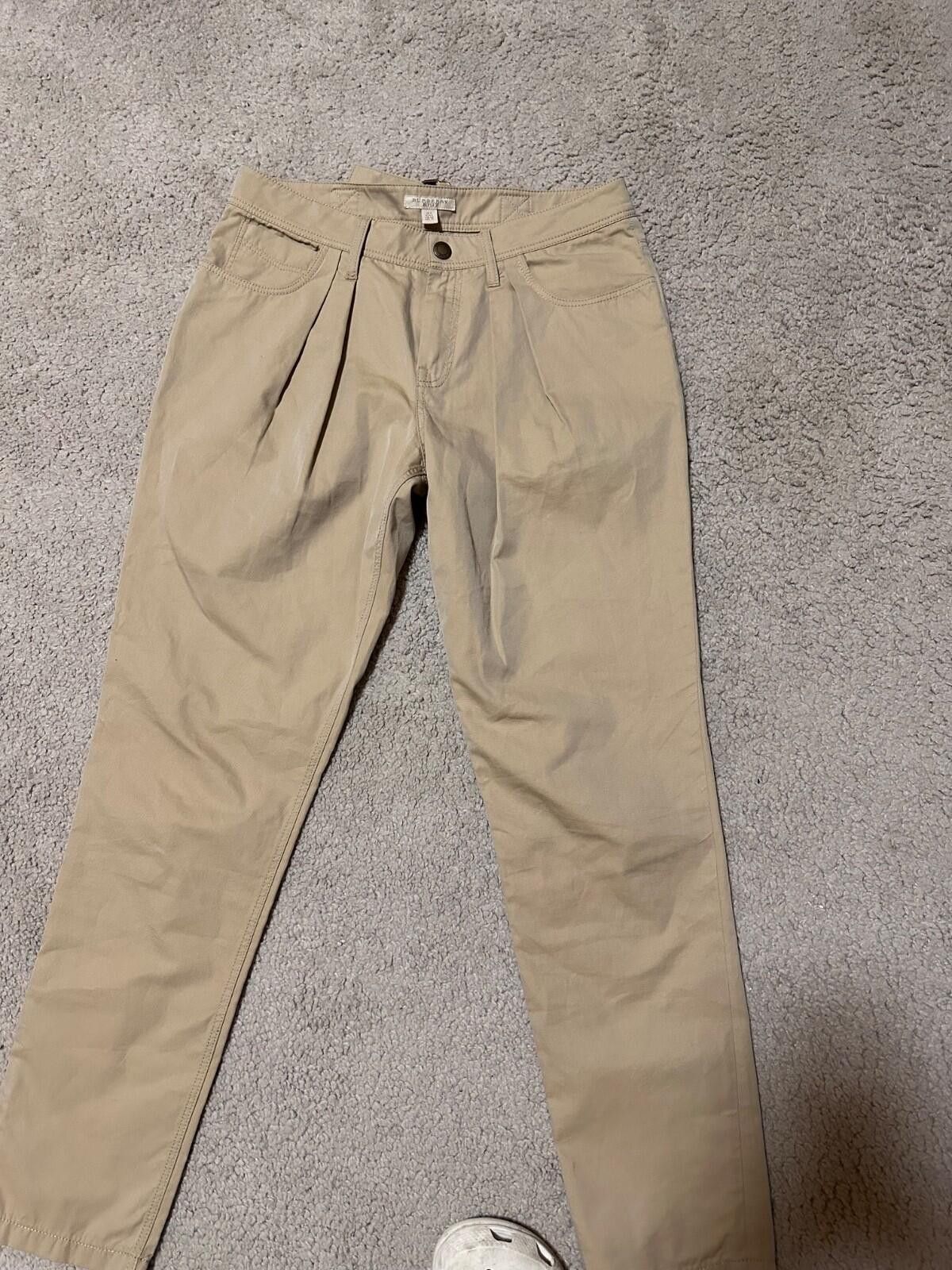 Burberry Burberry Brit Beige Cotton Pants Women’s Size IT 40 Size 40" / US 18 - 3 Thumbnail