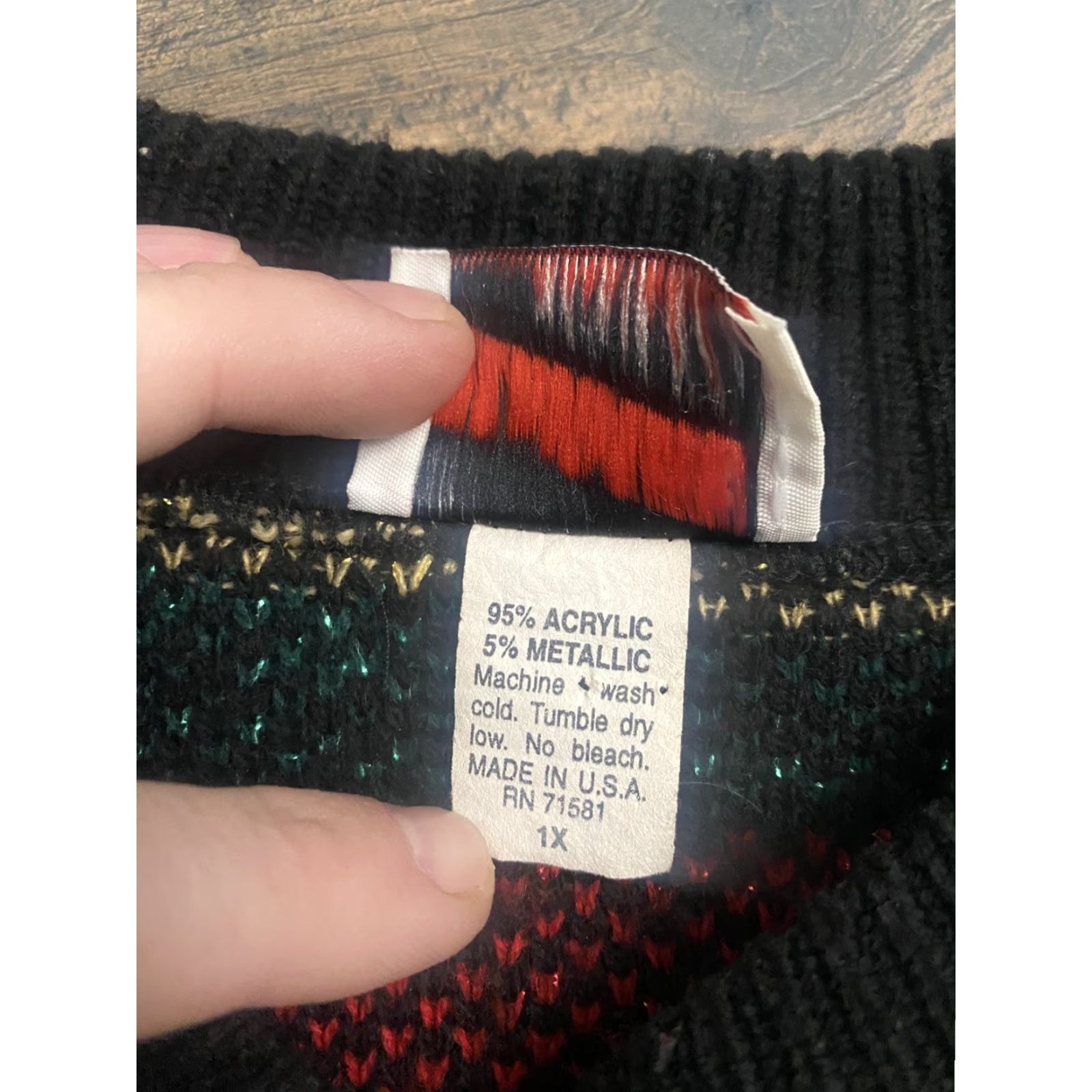 Vintage VINTAGE 90s Mathias Womens Baggy Knit Sweater Roses Flowers AOP Black XL Made In USA Size XL / US 12-14 / IT 48-50 - 7 Thumbnail