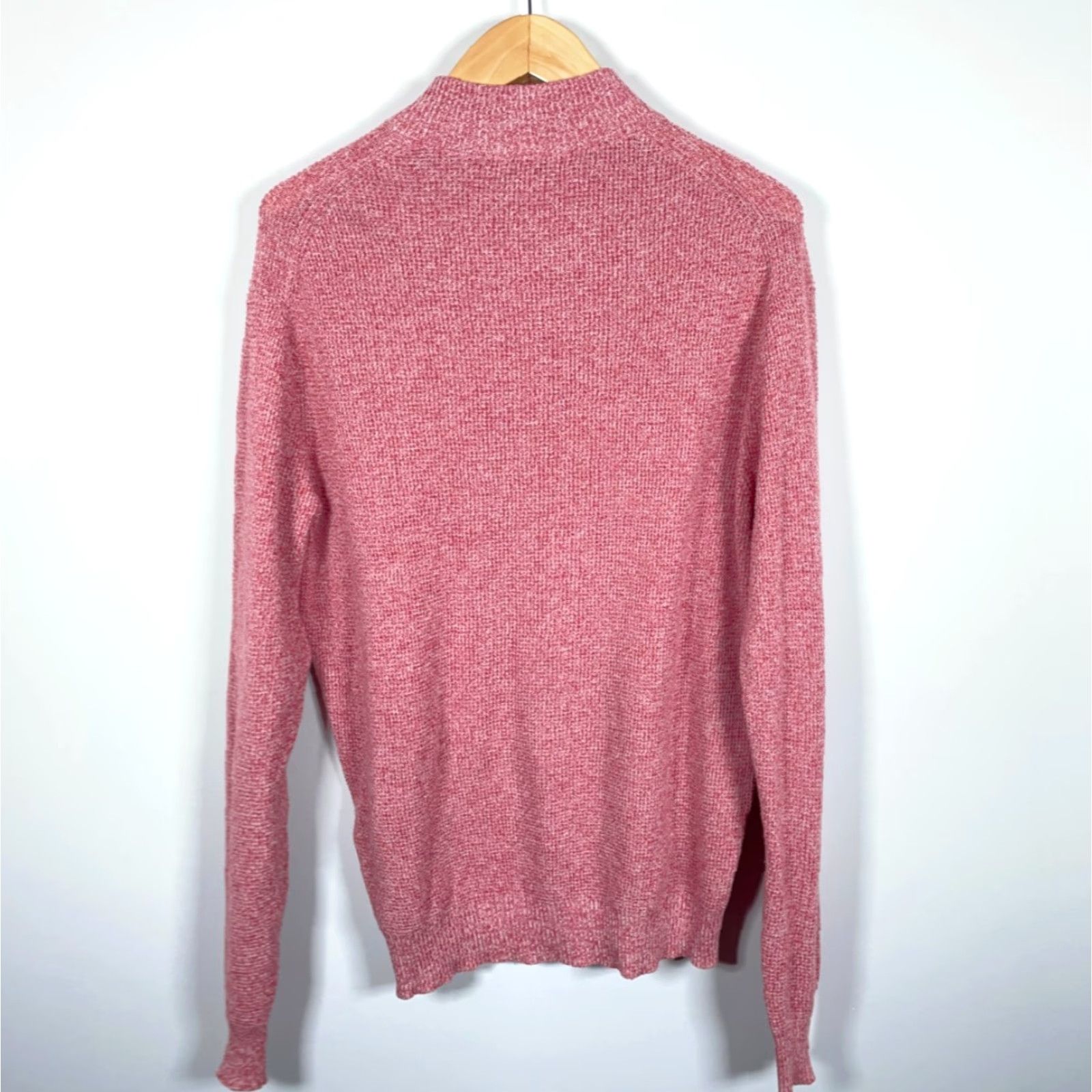 Peter Millar Peter Millar Sweater Men's Large Marled Red 1/4 Zip Pima Cotton Merino Wool Size US L / EU 52-54 / 3 - 2 Thumbnail