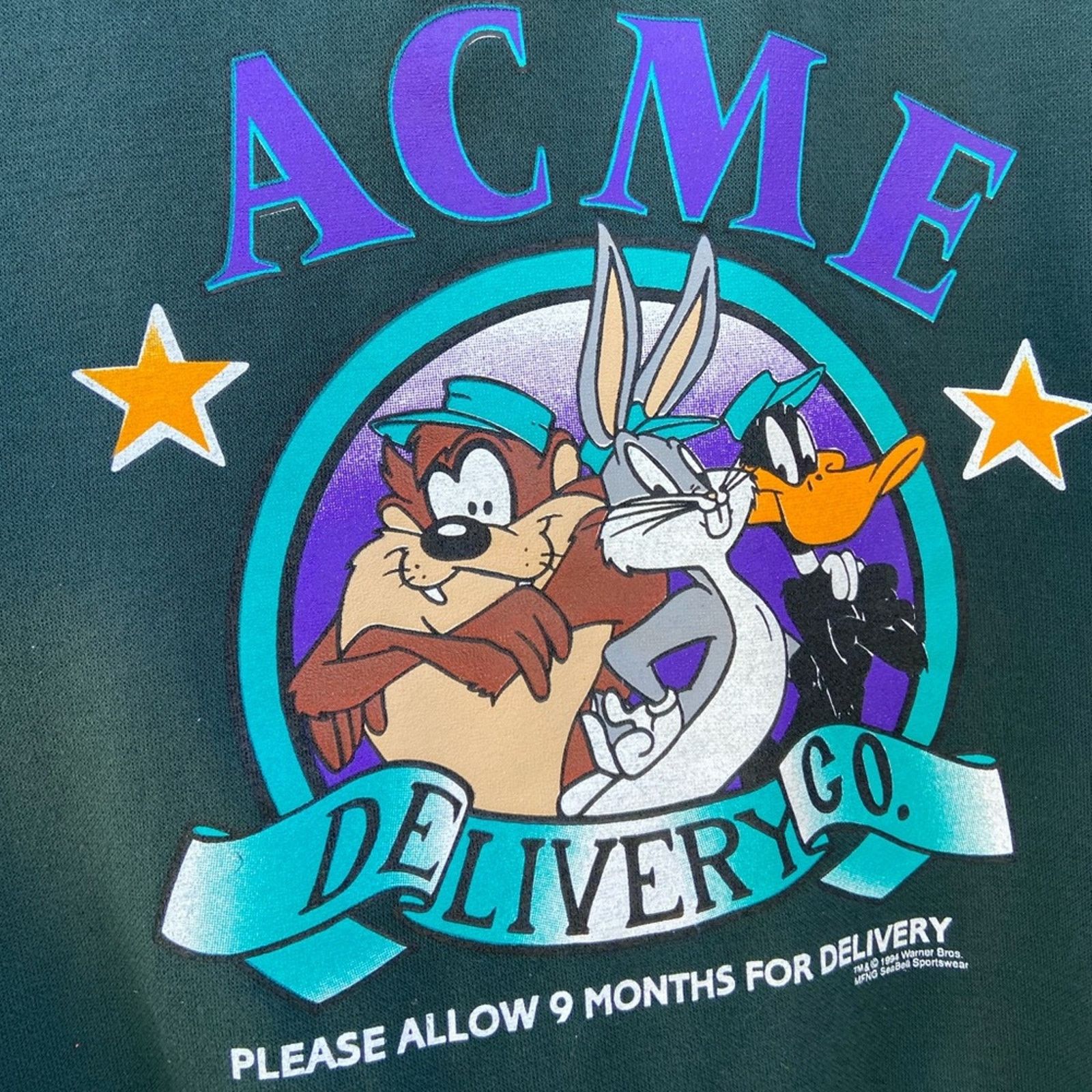Vintage Vintage 90s Looney Tunes Sweatshirt Size L / US 10 / IT 46 - 3 Thumbnail