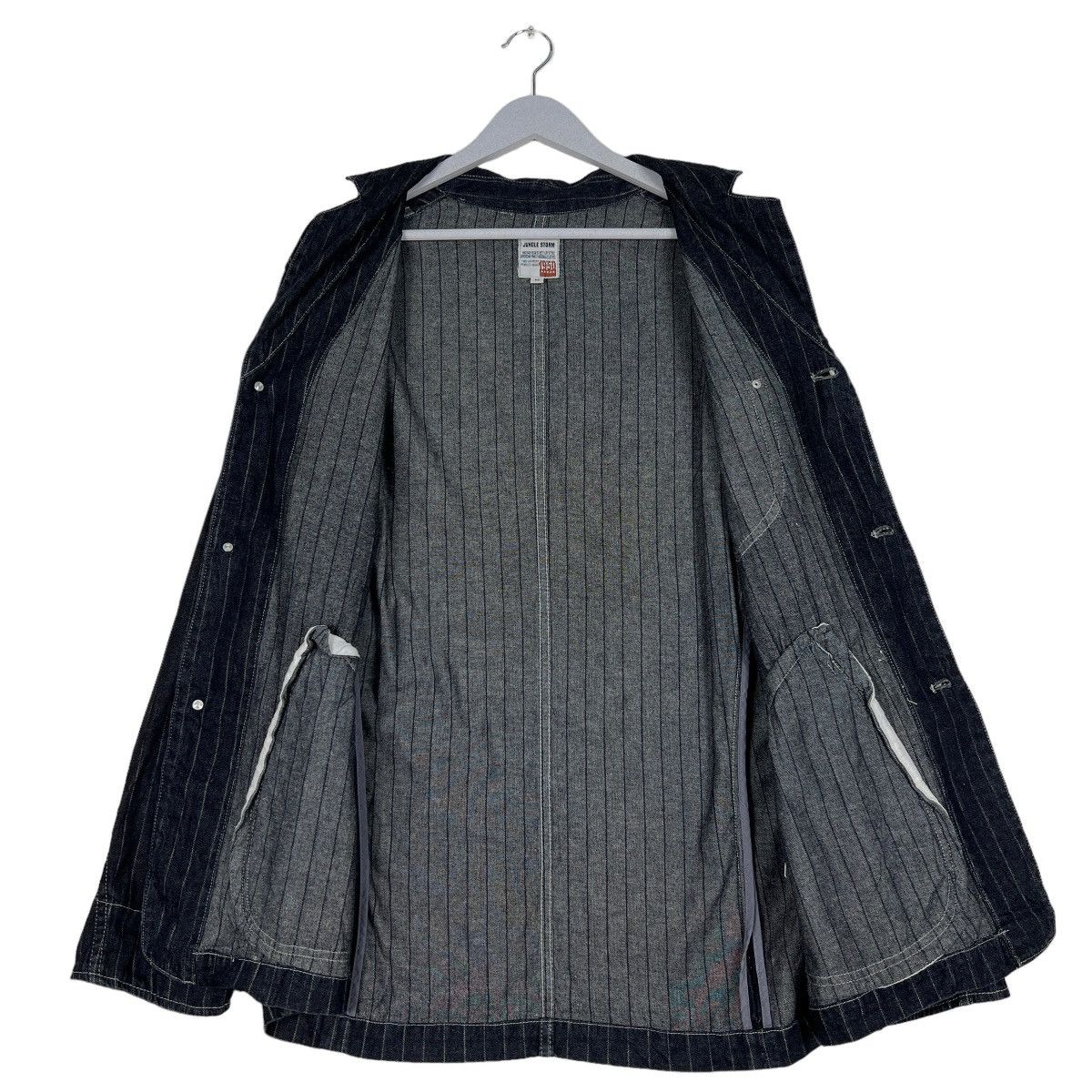 Japanese Brand 🔥 JUNGLE STORM HIKORY STRIPE CHORE JACKET Size US M / EU 48-50 / 2 - 11 Thumbnail