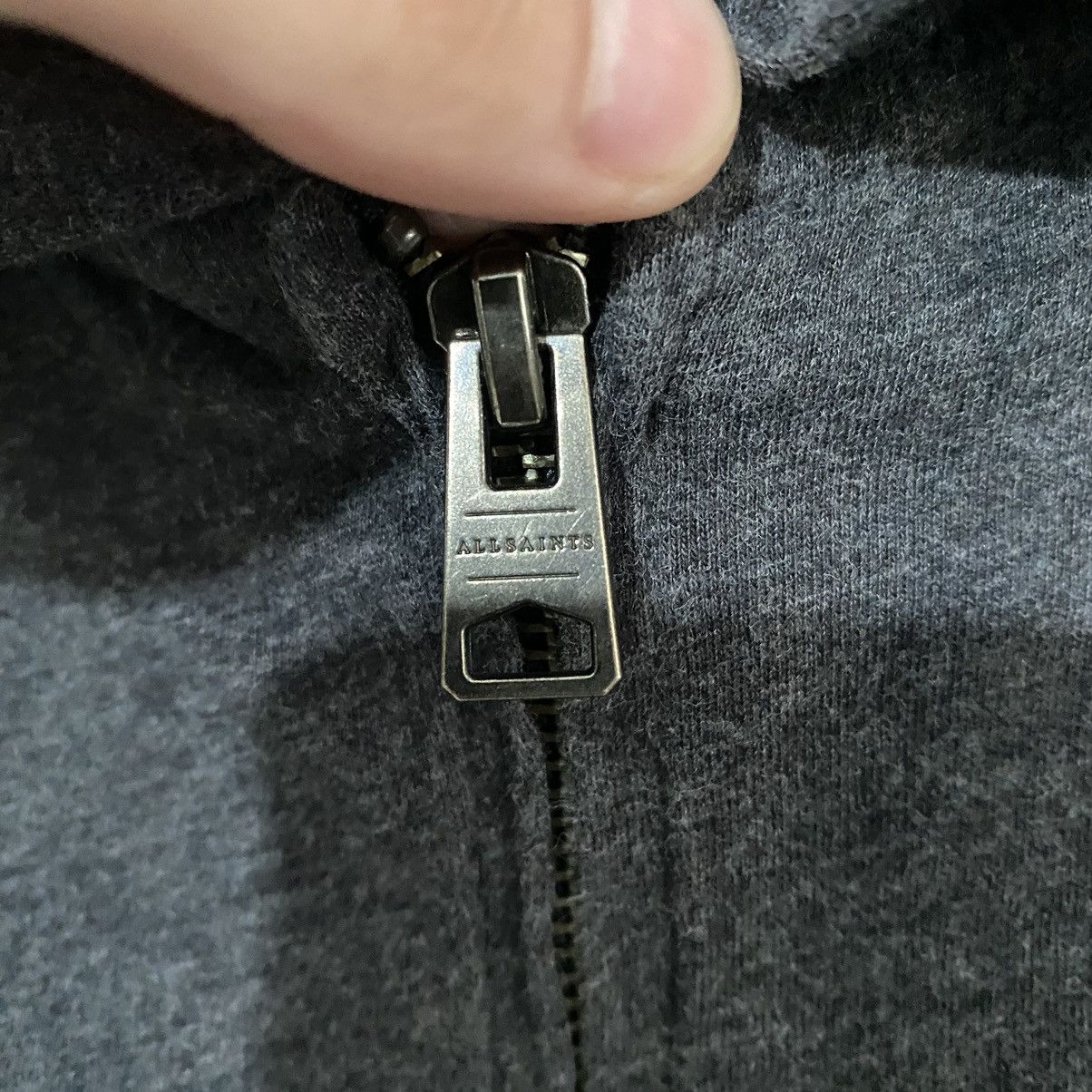 Allsaints Allsaints Luxury Zip Hoodie Grey Small Logo Y2K Japan Style Size US S / EU 44-46 / 1 - 9 Thumbnail